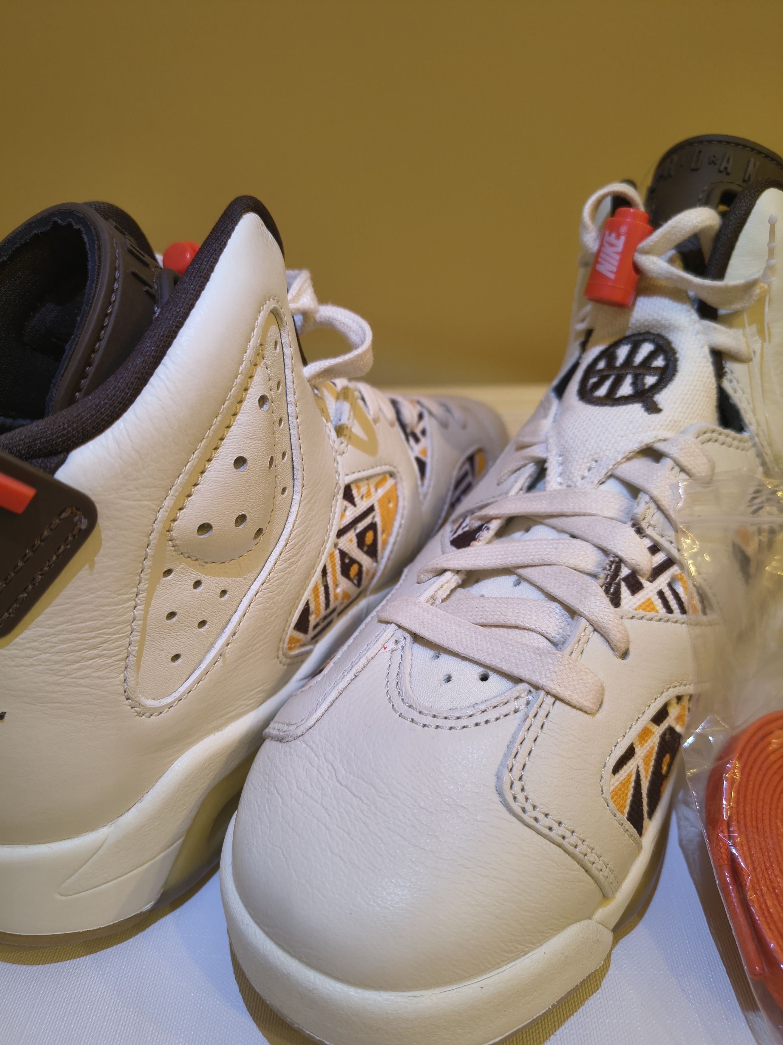 Nike Air Jordan 6 Retro GS "Quai 54" - Sail/Gum BRAND NEW No Box Size US 6 / EU 39 - 6 Thumbnail