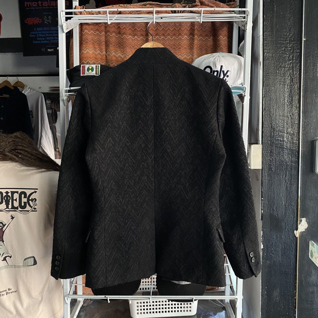 Tornado Mart Tornado Mart Avant-Garde Wool Herringbone Blazer Jacket Size US S / EU 44-46 / 1 - 2 Thumbnail