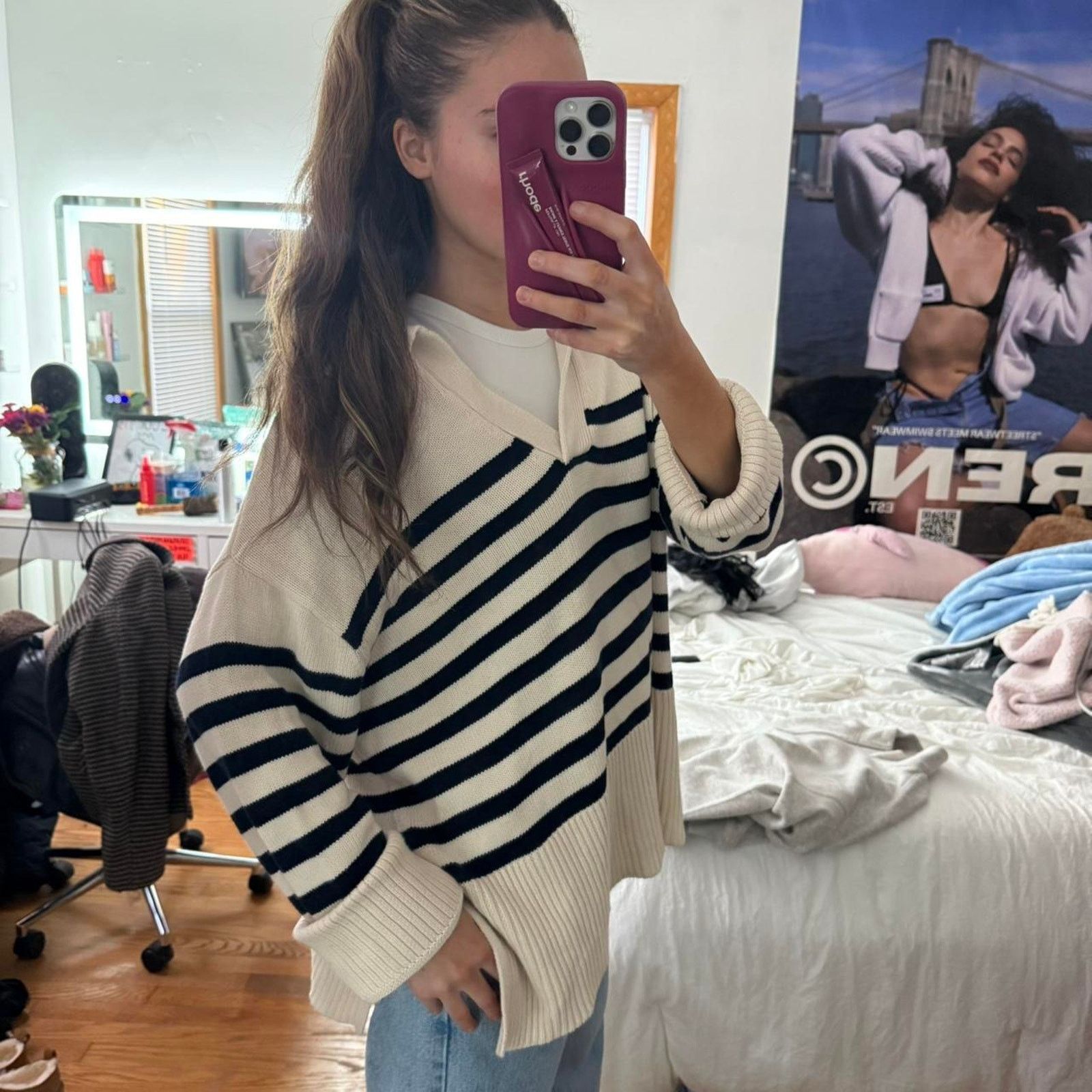House of Harlow House of Harlow 1960 Striped Sweater Size L / US 10 / IT 46 - 4 Thumbnail