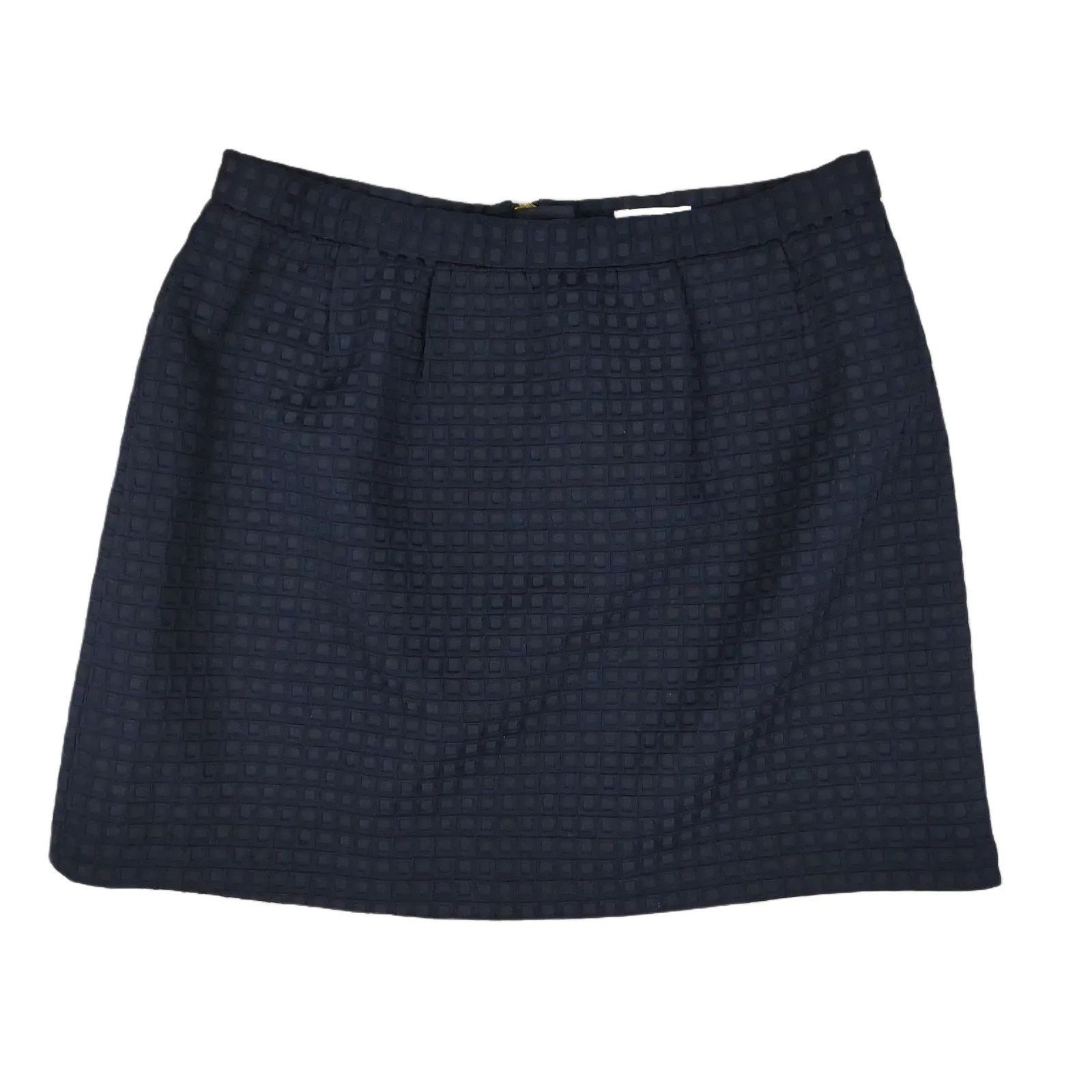 Other KATHERINE BARCLAY Montreal Navy Waffle Textured Mini Skirt Size 34" / US 12 / IT 48 - 1 Thumbnail