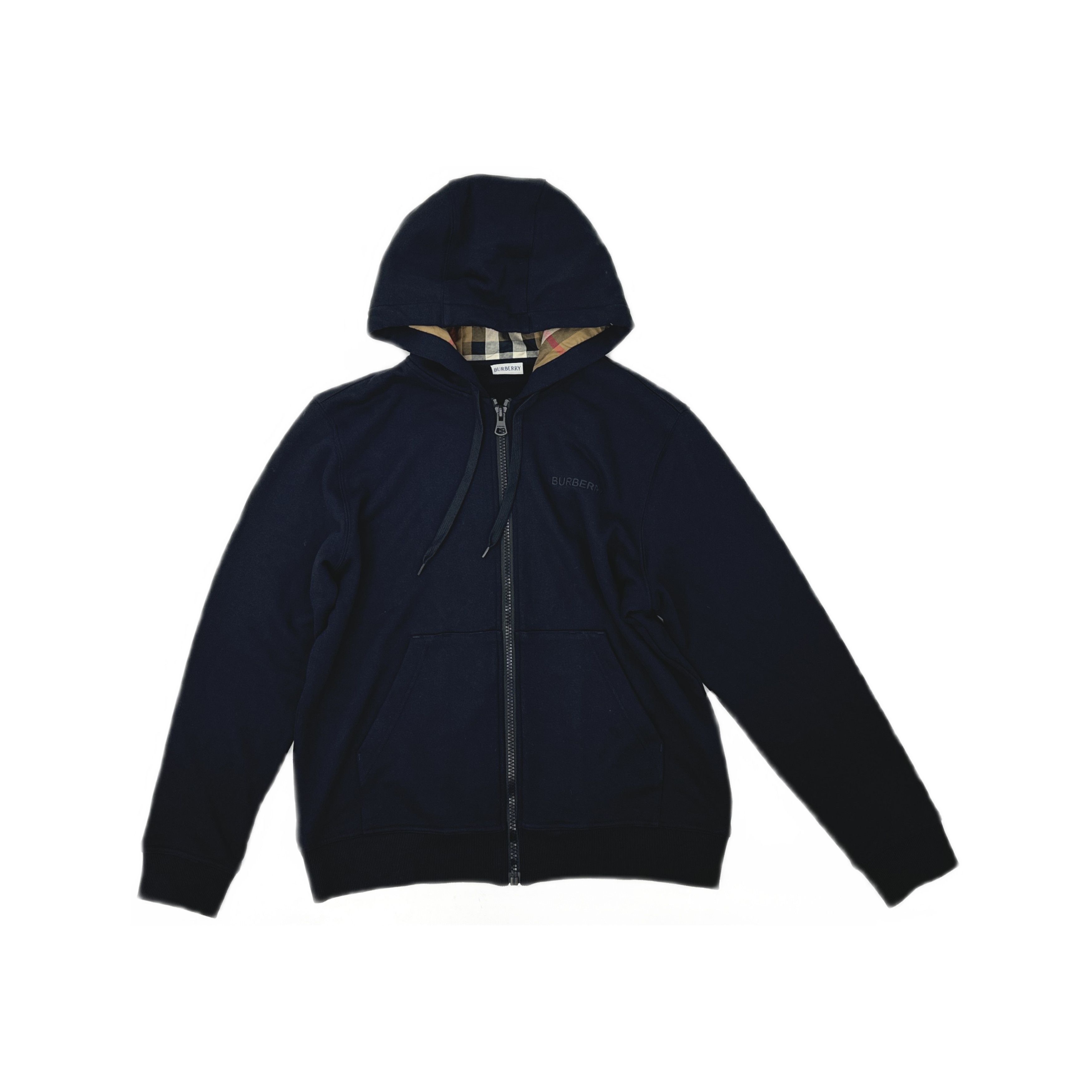 Burberry Burberry Embroidered Logo Zip Up Hoodie Size L Size US L / EU 52-54 / 3 - 1 Thumbnail