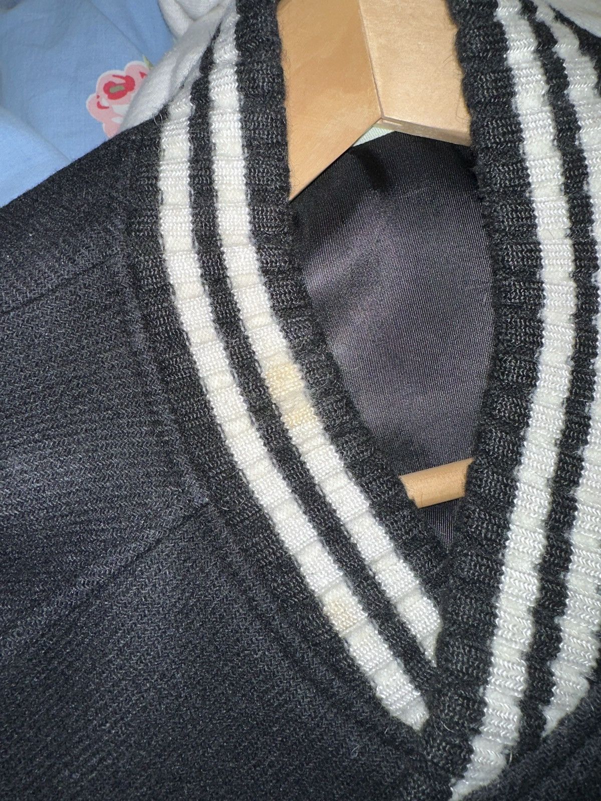 Off-White Off-White Black Wool Brushed Print Varsity Bomber Size US M / EU 48-50 / 2 - 8 Thumbnail