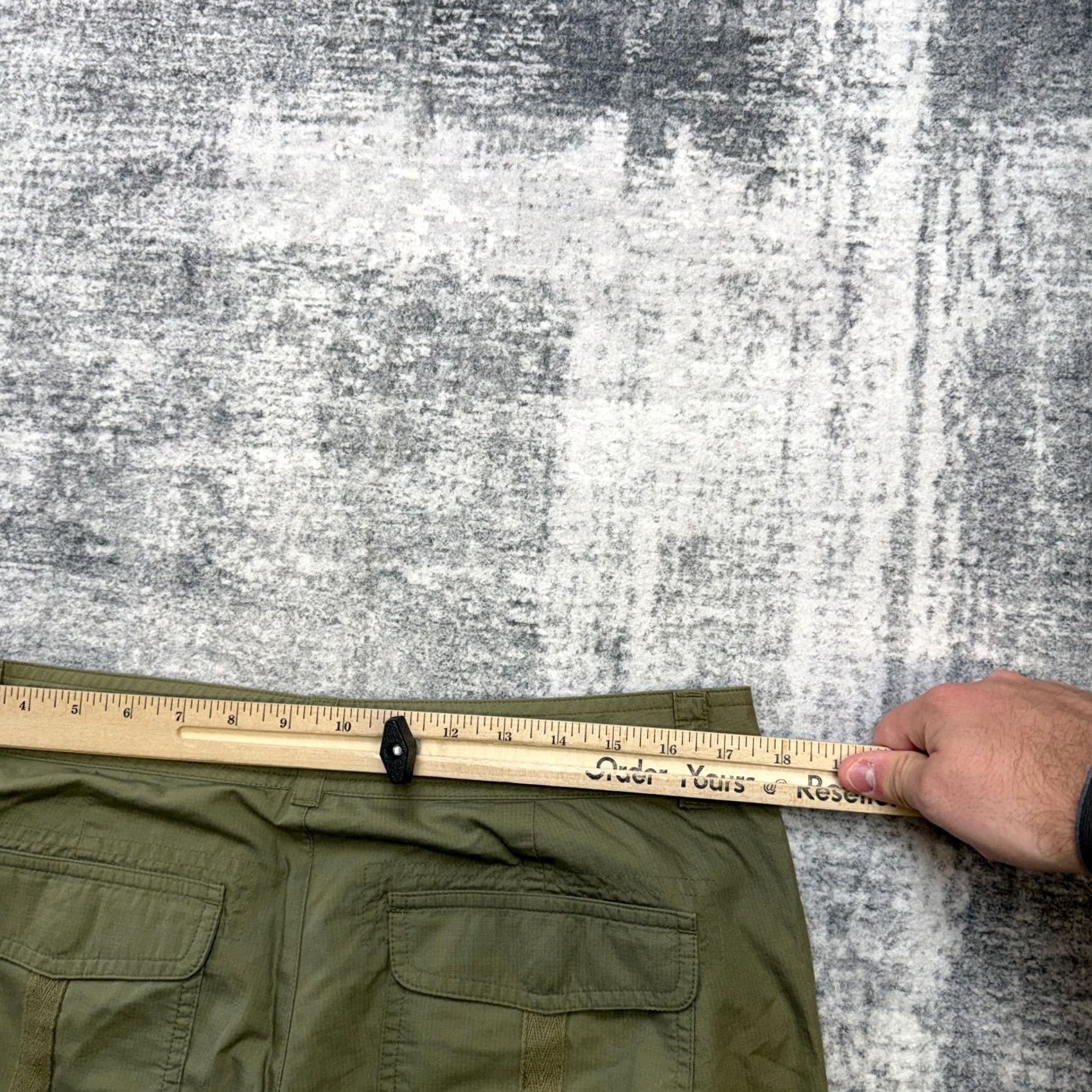 Chaps Chaps Cargo Pants Womens 10 Olive Green Capri Ripstop Utility Grunge Ankle Ties Size 32" / US 10 / IT 46 - 7 Thumbnail