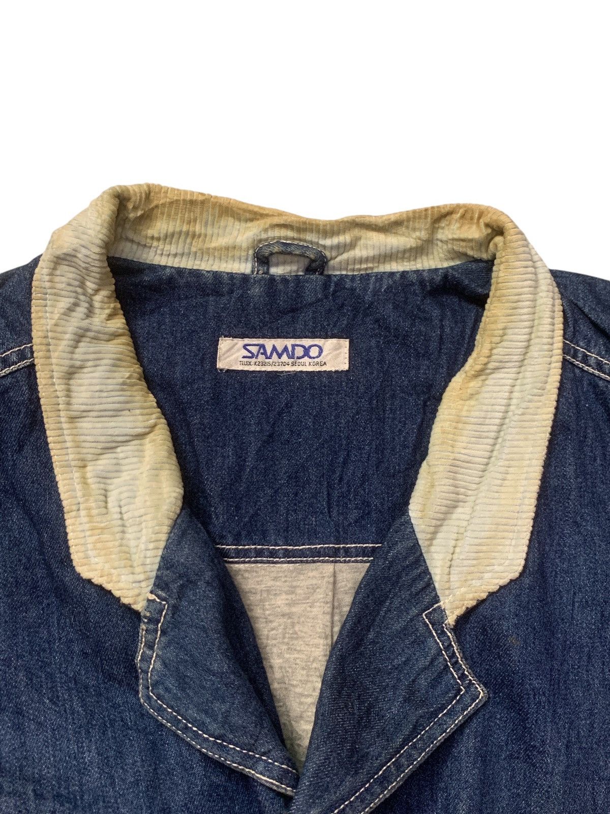Japanese Brand Rare Design Samdo Denim Jackets Size XL / US 12-14 / IT 48-50 - 6 Thumbnail