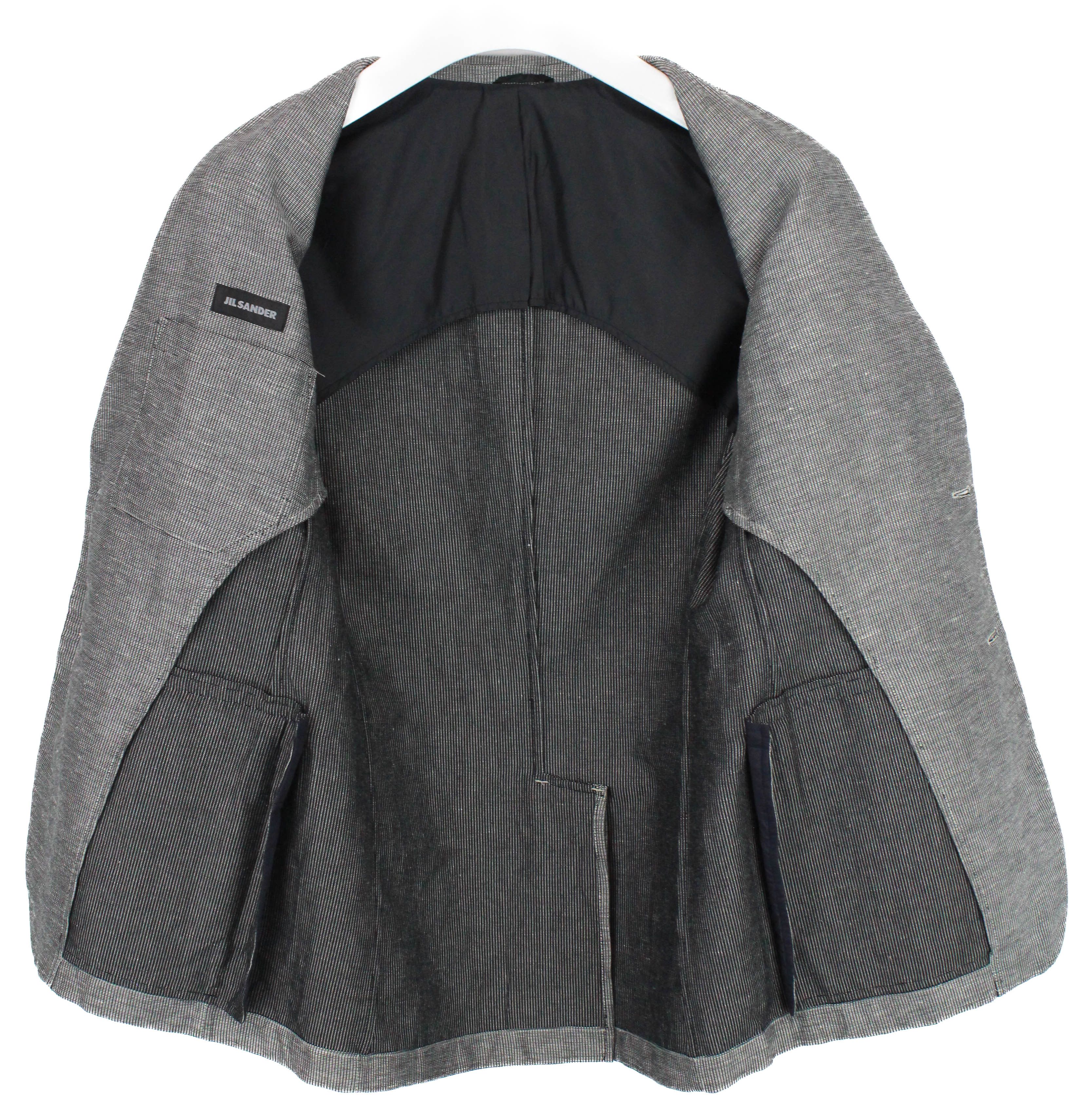 Jil Sander JIL SANDER Blazer Men's (EU) 48 Single Breasted Linen Blend Size 38R - 2 Thumbnail