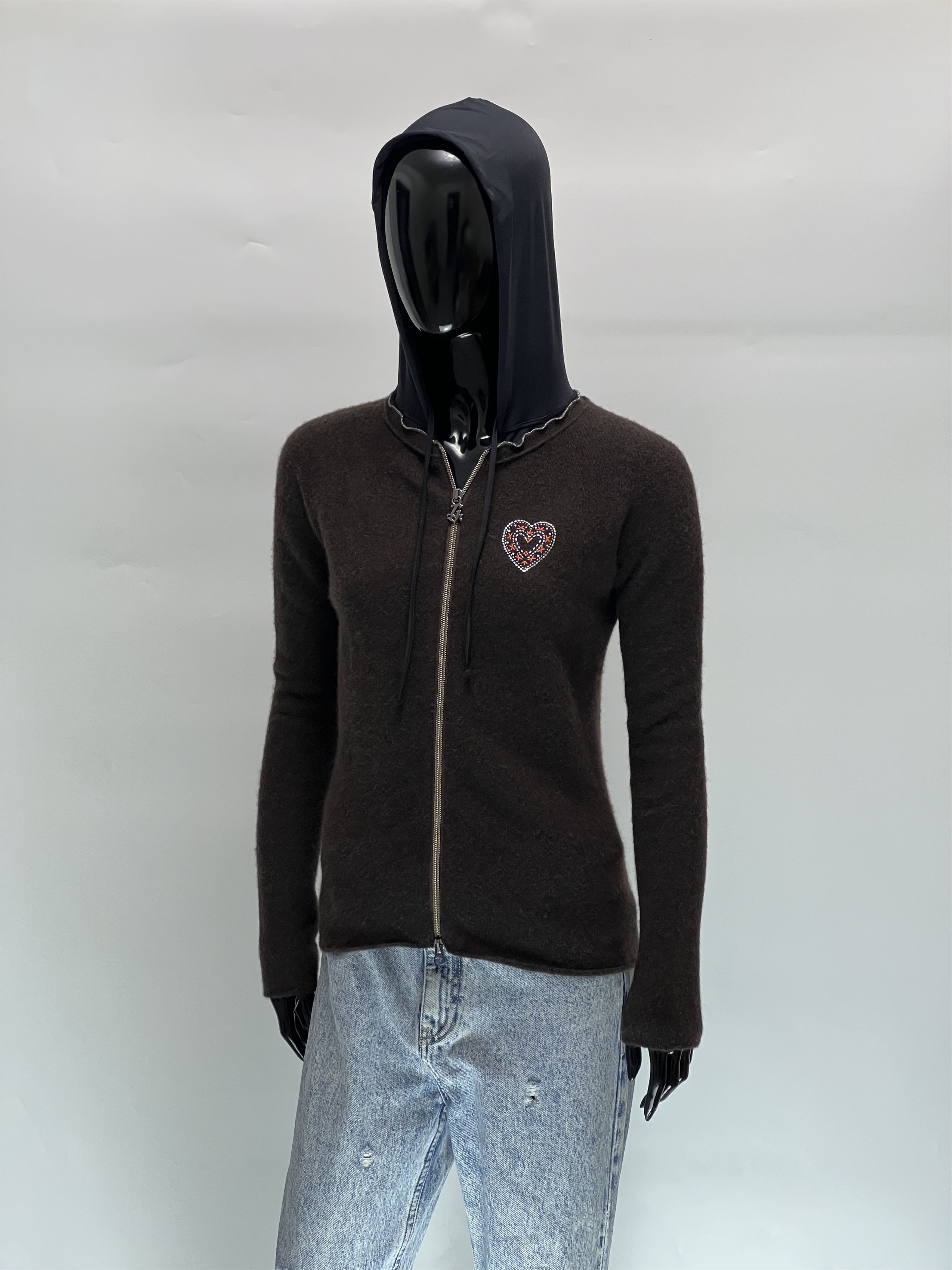 Marithe + Francois Girbaud Marithe Francois Girbaud Wool Angora Zip Hoodie Size S / US 4 / IT 40 - 1 Thumbnail