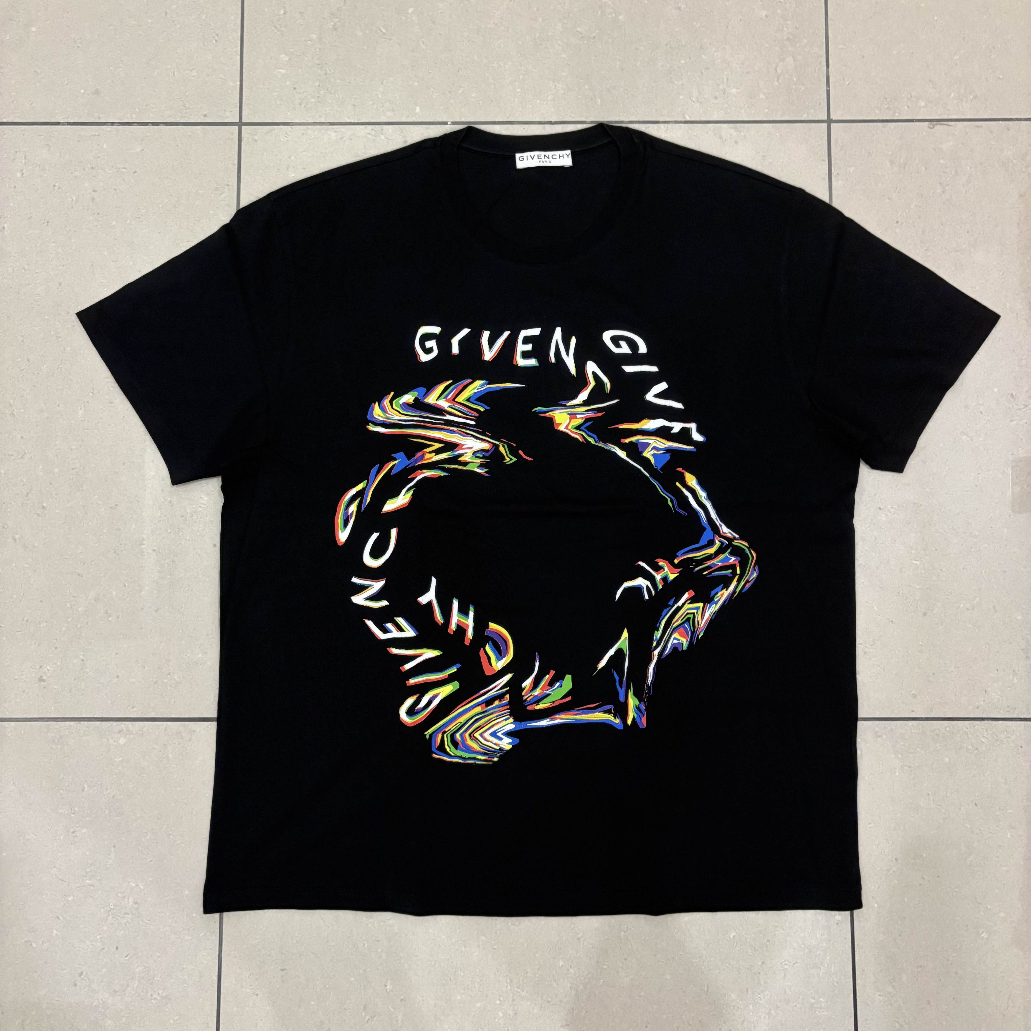 Givenchy Paris Glitch Printed T-Shirt