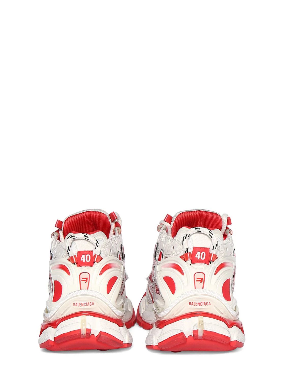 Balenciaga oc11z10724 Runner Sneaker in Red/White Size US 13 / EU 46 - 4 Thumbnail