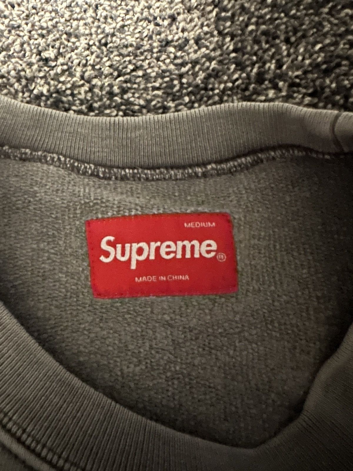 Supreme Embroidered Overdyed Crewneck Sweatshirt