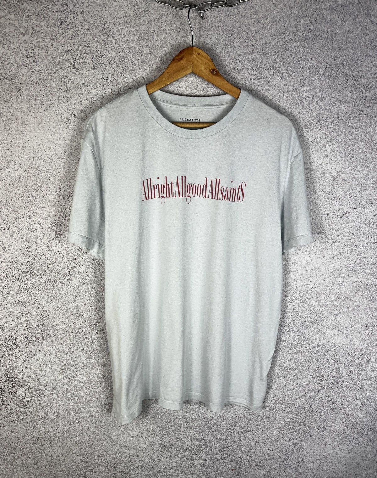 Allsaints Allsaints Big Logo Oversized Fit Tee Sky colour Size US S / EU 44-46 / 1 - 1 Thumbnail
