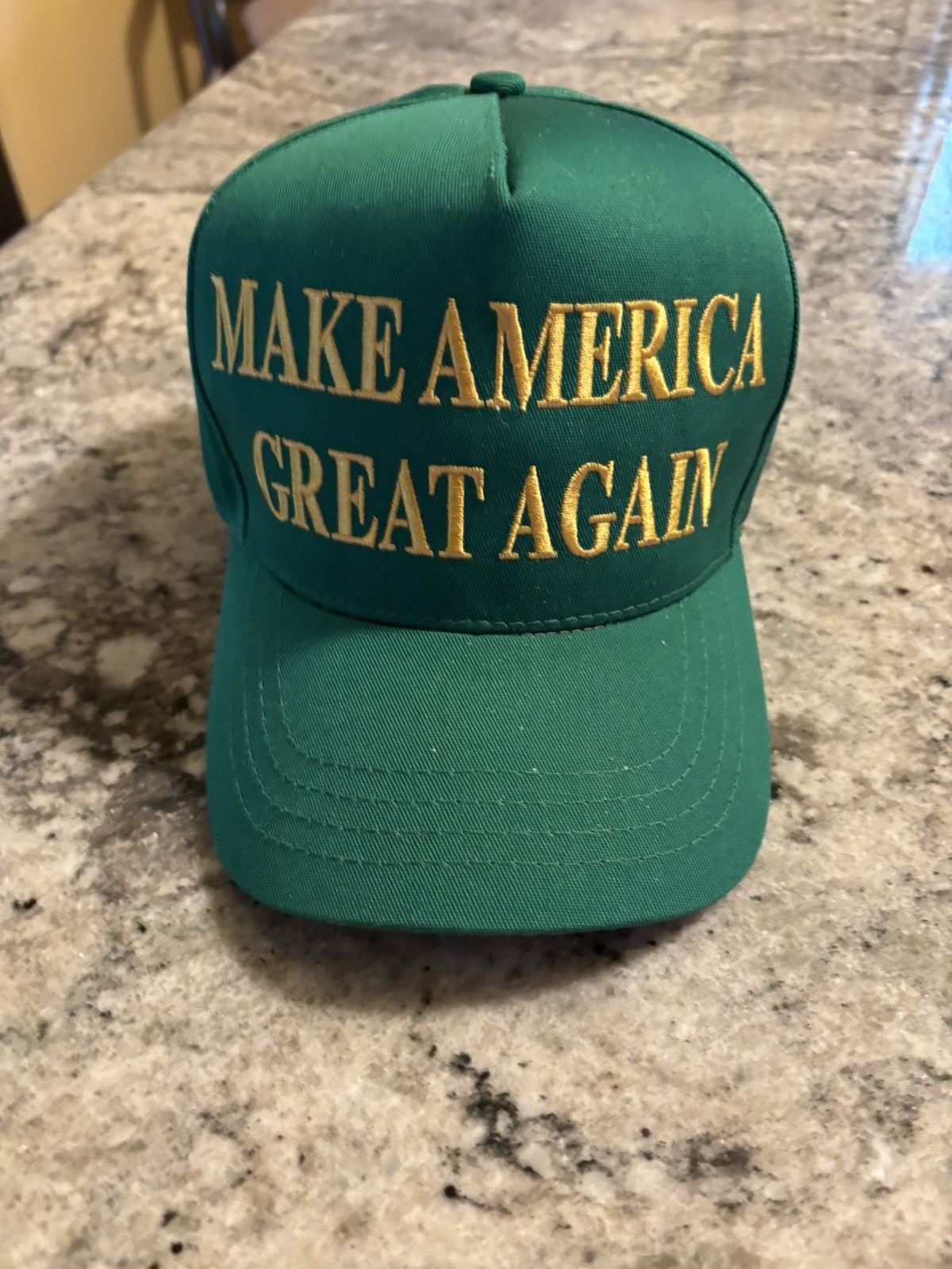 Donald Trump QFFICAL MQNEY GREEN & GQLD LETTER$ TRUMP MAGA HAT Size 44 - 1 Thumbnail