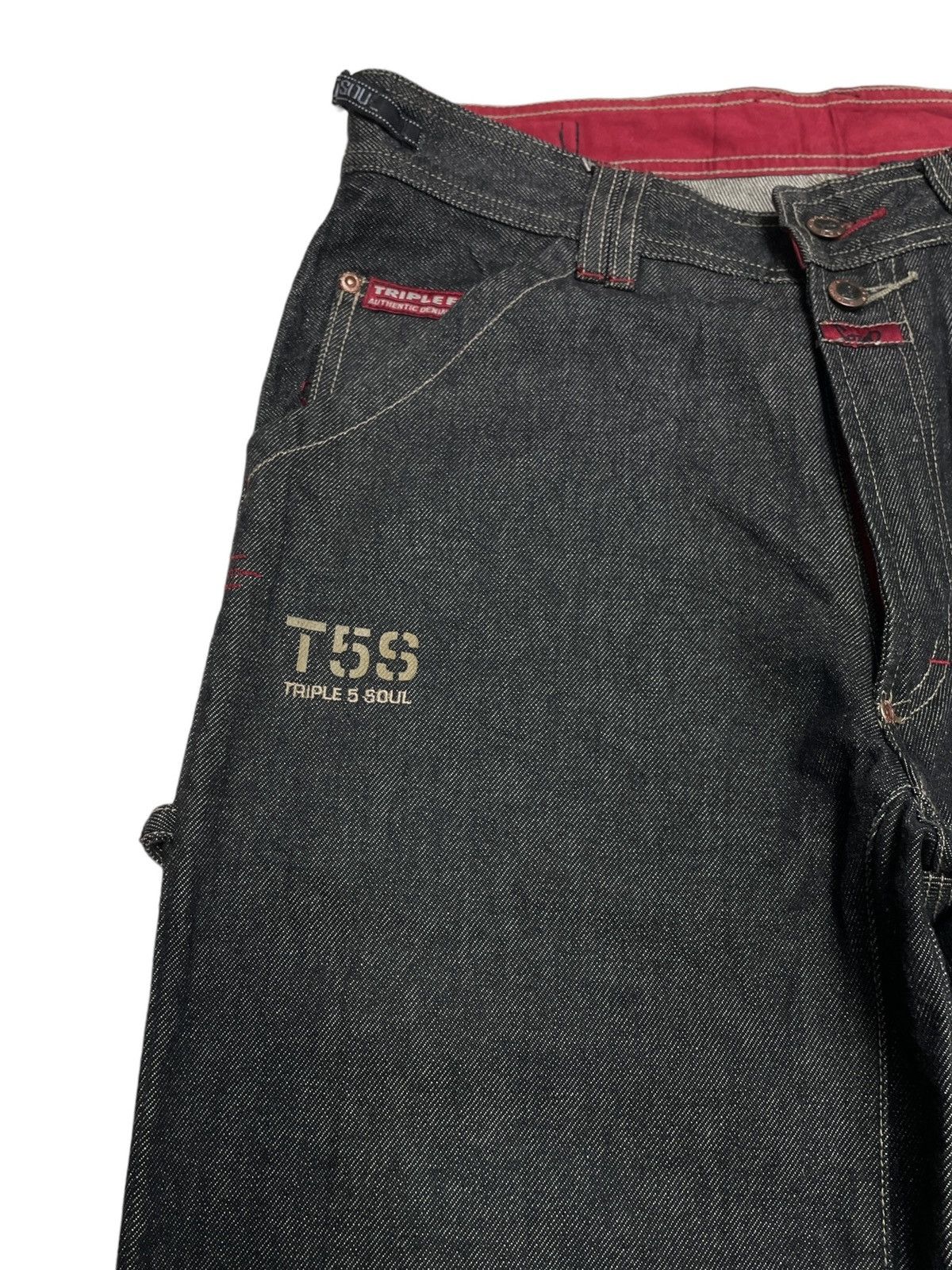 If Six Was Nine × Triple 5 Soul Rare Design Vintage Brand Triple 5 Soul Baggy Jeans 1990s Size US 32 / EU 48 - 3 Thumbnail