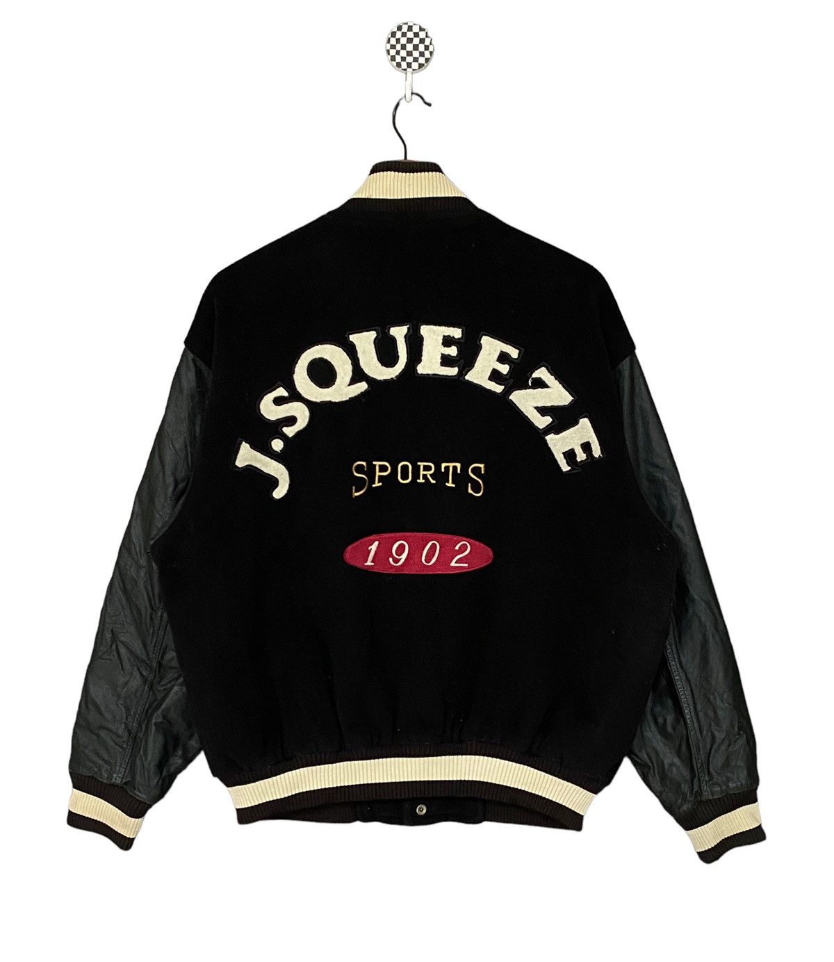 Japanese Brand × Vintage Vintage Japanese Brand J Squeeze Varsity Jacket 1990s Size US L / EU 52-54 / 3 - 3 Thumbnail