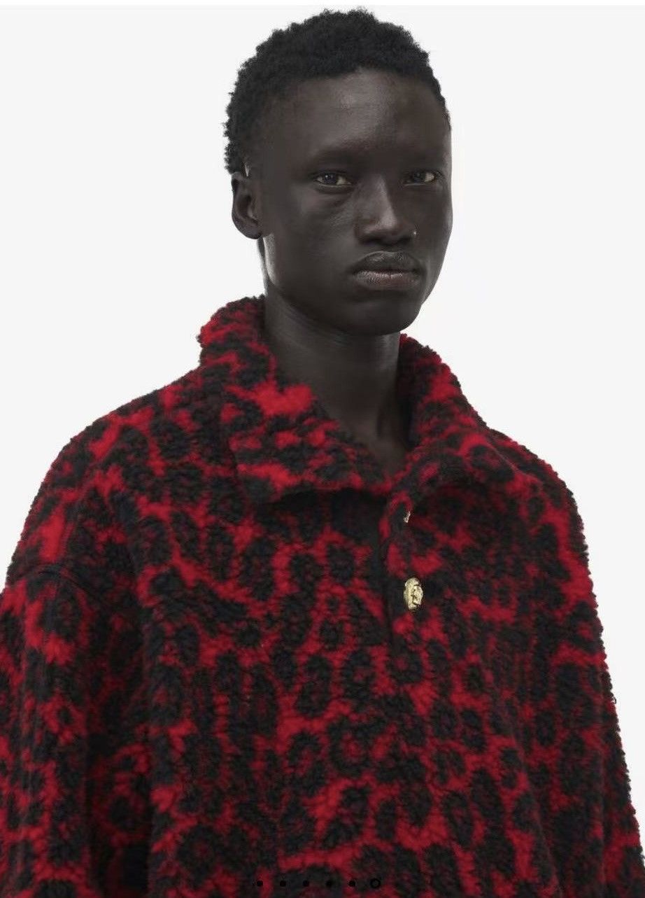 Alexander McQueen Leopard print fleece sweatshirt size M Size US M / EU 48-50 / 2 - 2 Thumbnail
