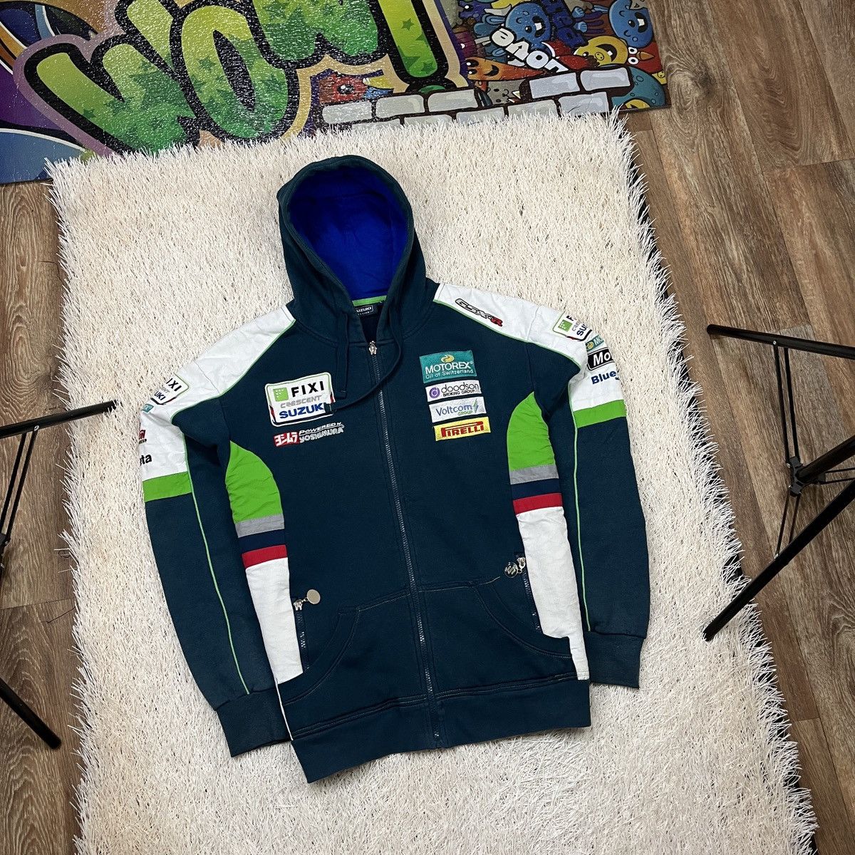 Other Suzuki jacket Crescent Racing Team Fixi Zip Hoodie Motorex Size US L / EU 52-54 / 3 - 1 Thumbnail