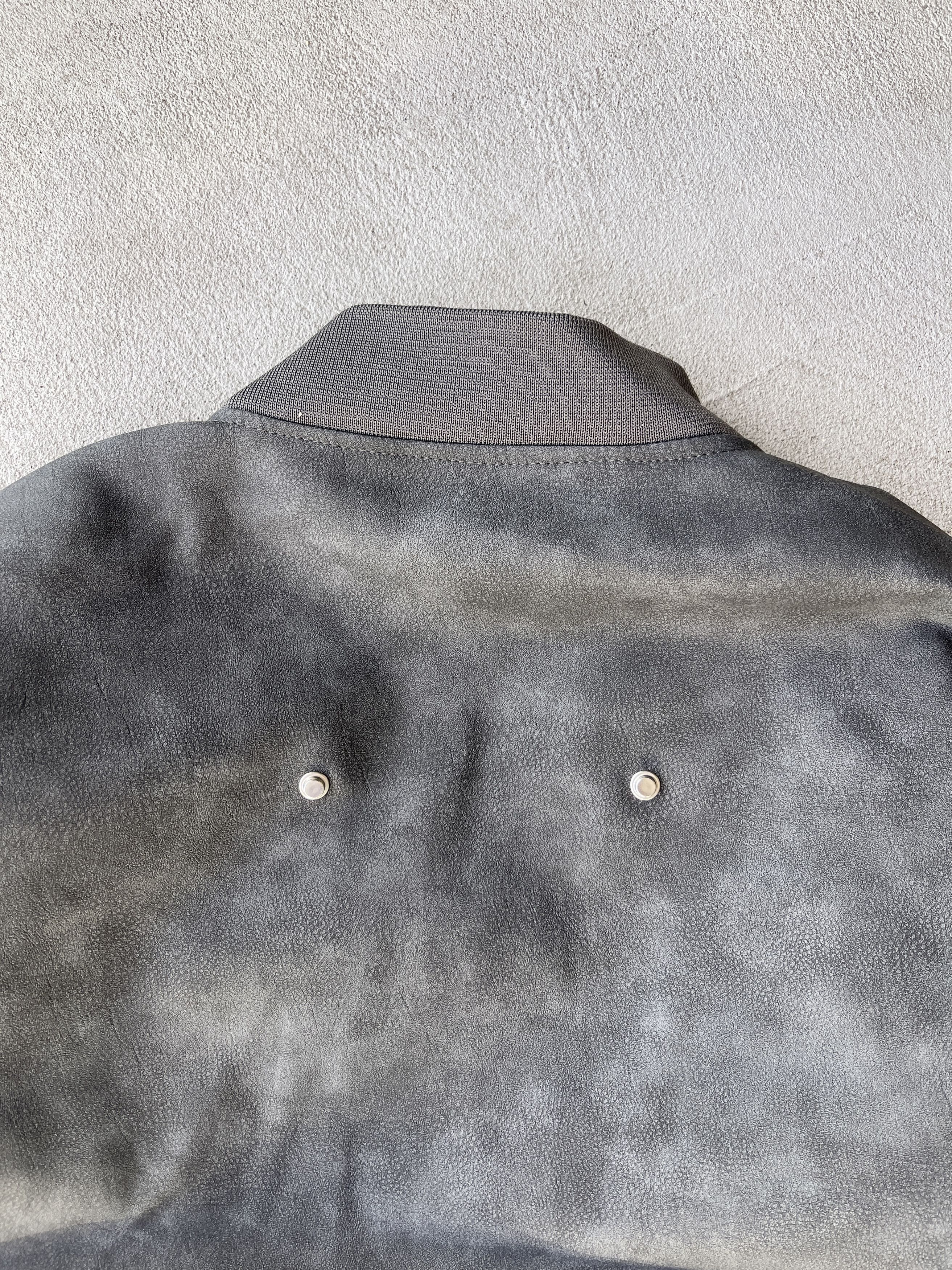Japanese Brand × Vintage STEAL! 2000s Suede Grey Bomber Jacket (L) Size US L / EU 52-54 / 3 - 8 Thumbnail