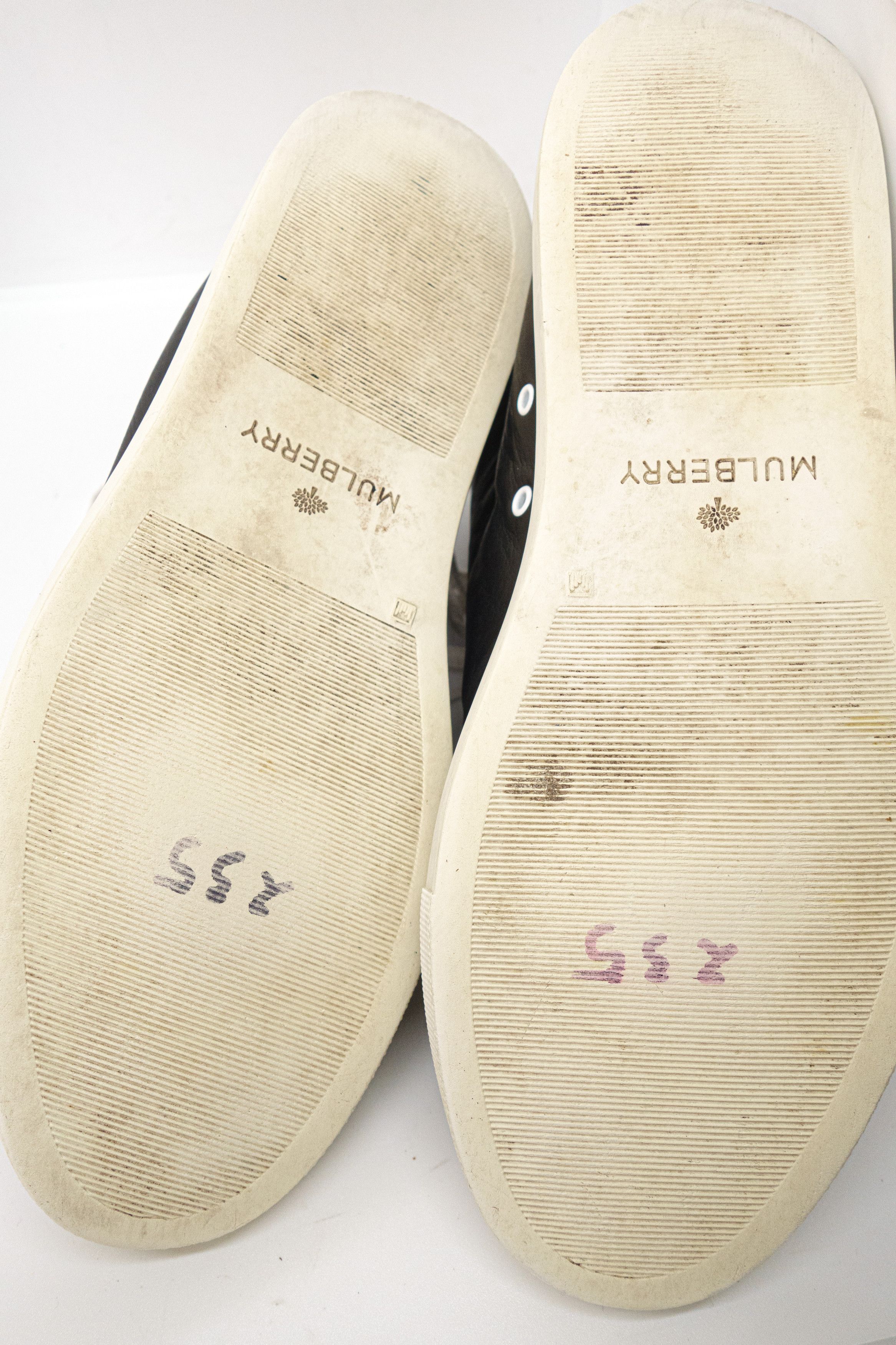 Mulberry Perforated Logo Leather Hi-Top Sneakers Size US 9 / IT 39 - 6 Thumbnail