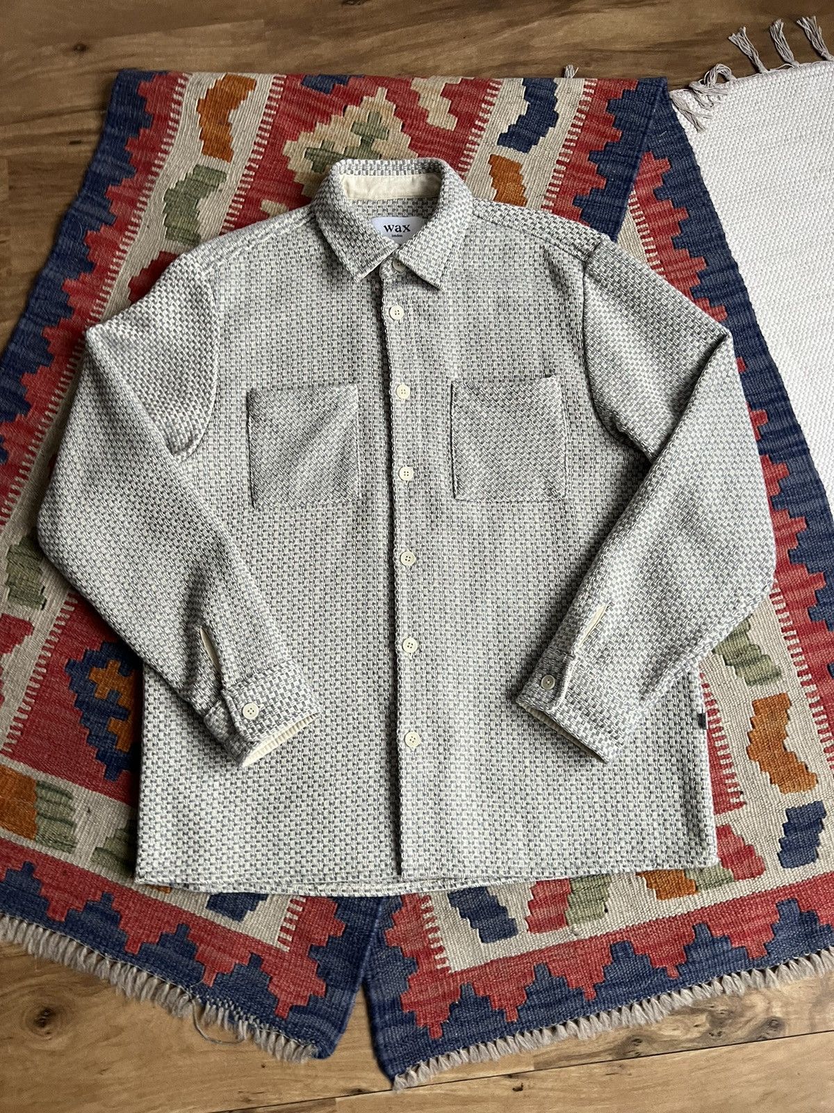 Universal Works Wax London SS24 Stephney Whiting Overshirt Blue Size US L / EU 52-54 / 3 - 7 Thumbnail