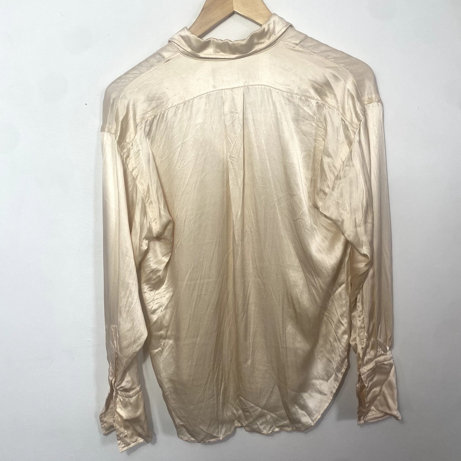 Polo Ralph Lauren Vintage Polo Ralph Lauren 100% Silk Button Up Shirt Ivory Size XS / US 0-2 / IT 36-38 - 2 Thumbnail