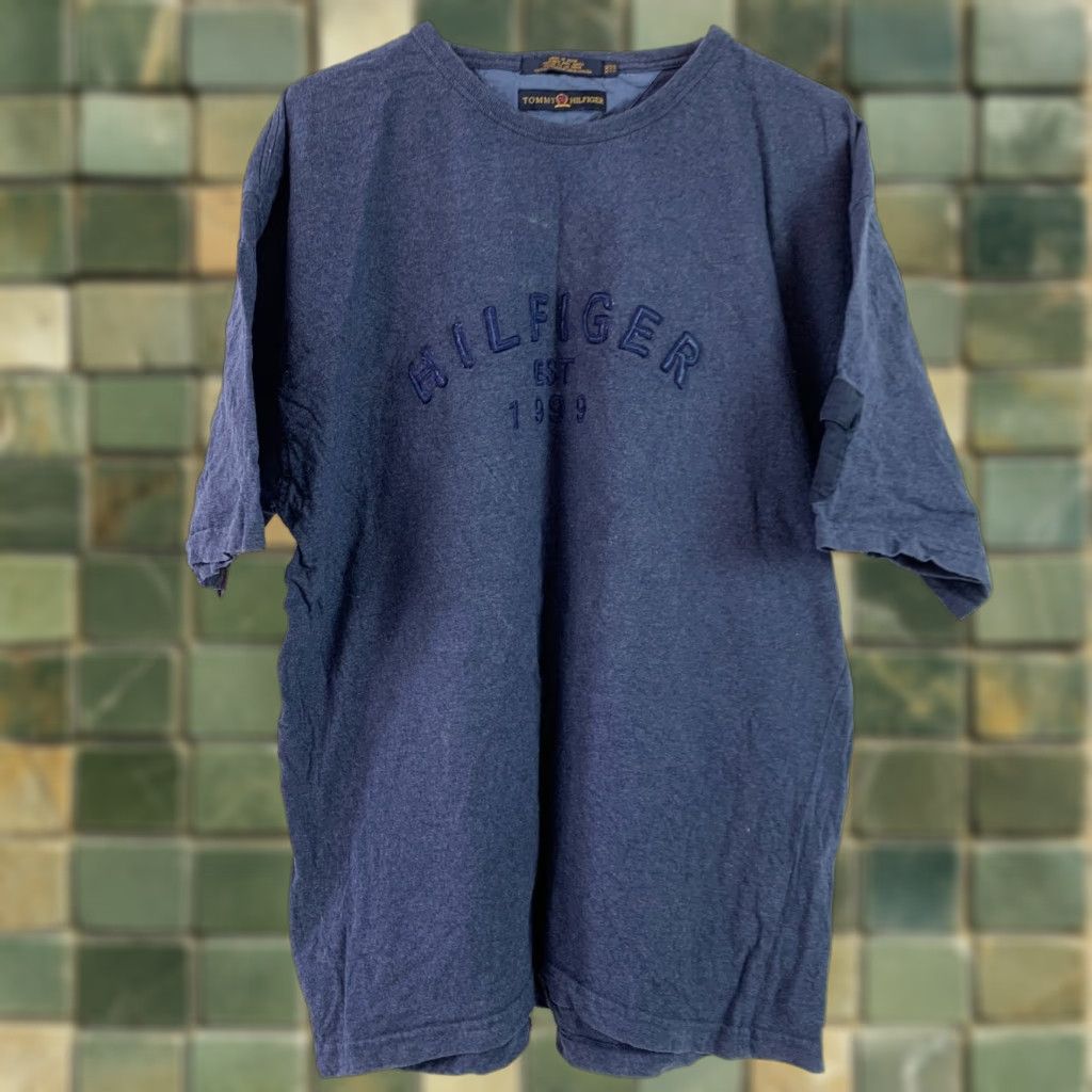 Tommy Hilfiger Tommy Hilfiger Blue Logo Shirt T-Shirt Size XXL Men Short Sleeve Crew Neck: 100% Cotton, Regular Fit Size US XXL / EU 58 / 5 - 1 Thumbnail