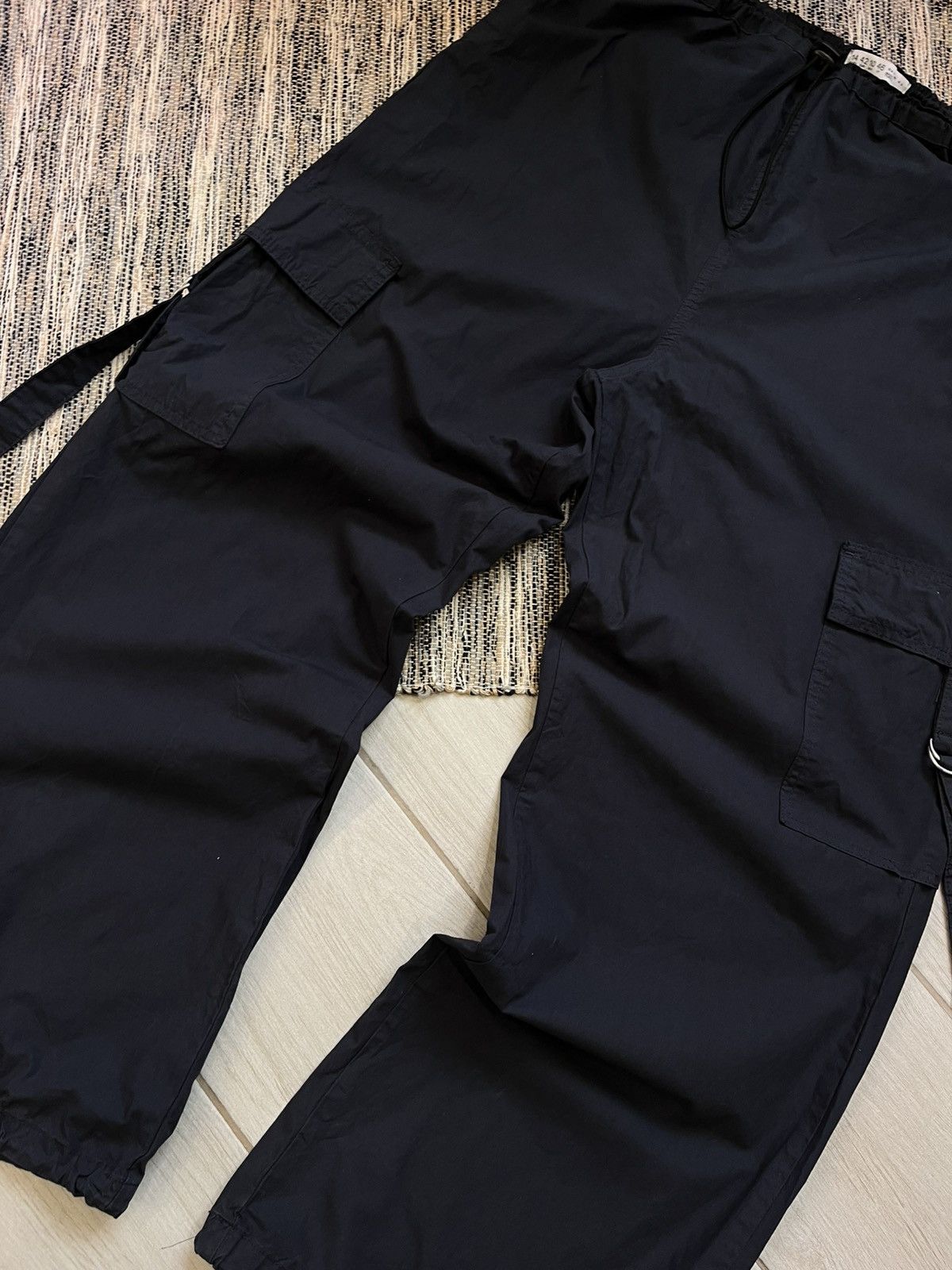 Japanese Brand × Vintage Y2K Vintage Navy Parachute Nylon Pants Japanese Avantgarde Size US 32 / EU 48 - 5 Thumbnail