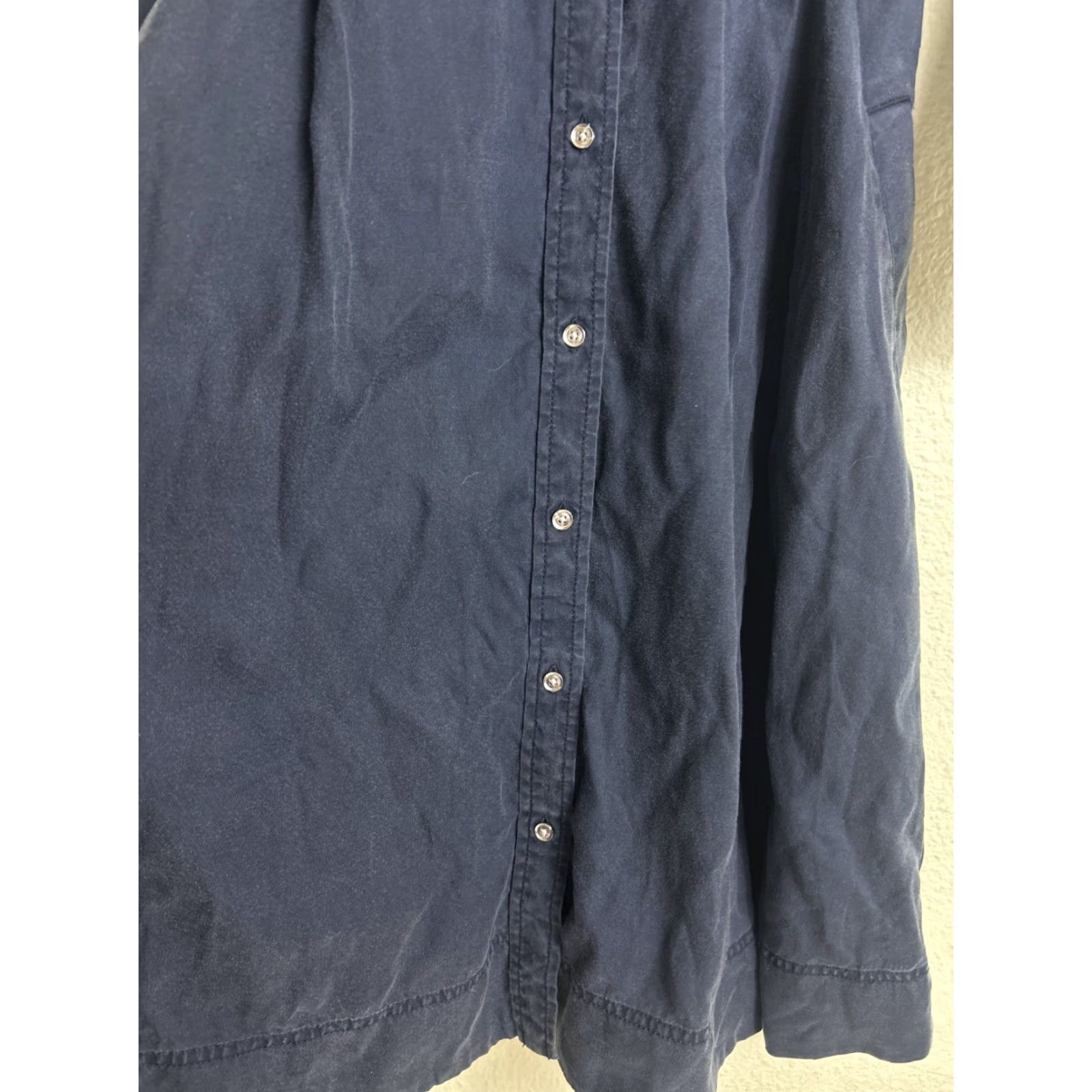Banana Republic VINTAGE Banana Republic Midi Shirt Dress Navy Women’s Small Lyocell Belted 3/4 Sleeve XS Womens Size XS / US 0-2 / IT 36-38 - 7 Thumbnail