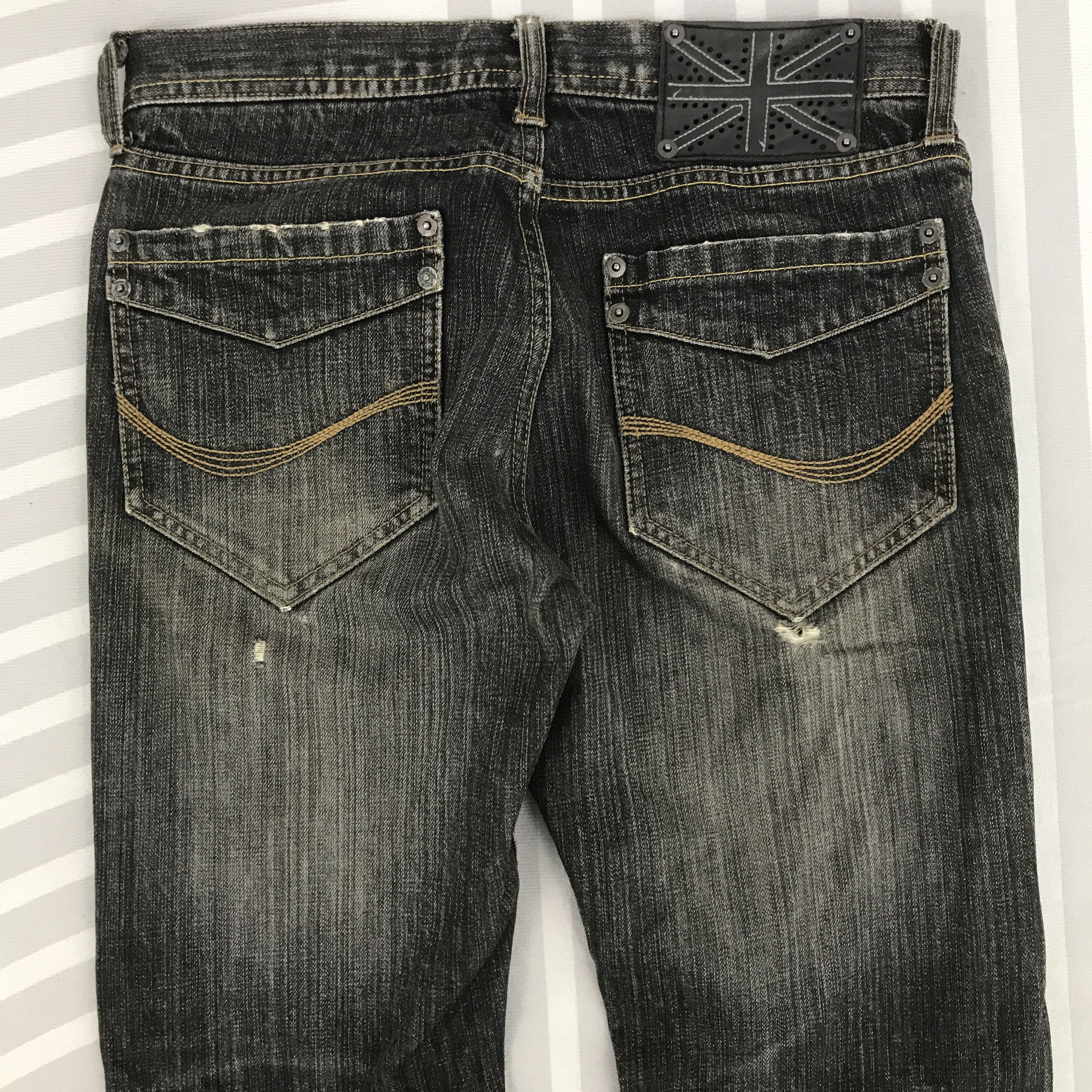 Japanese Brand × Vintage Vintage Edge rupert Distressed Black Denim jeans pant Size US 29 - 5 Thumbnail