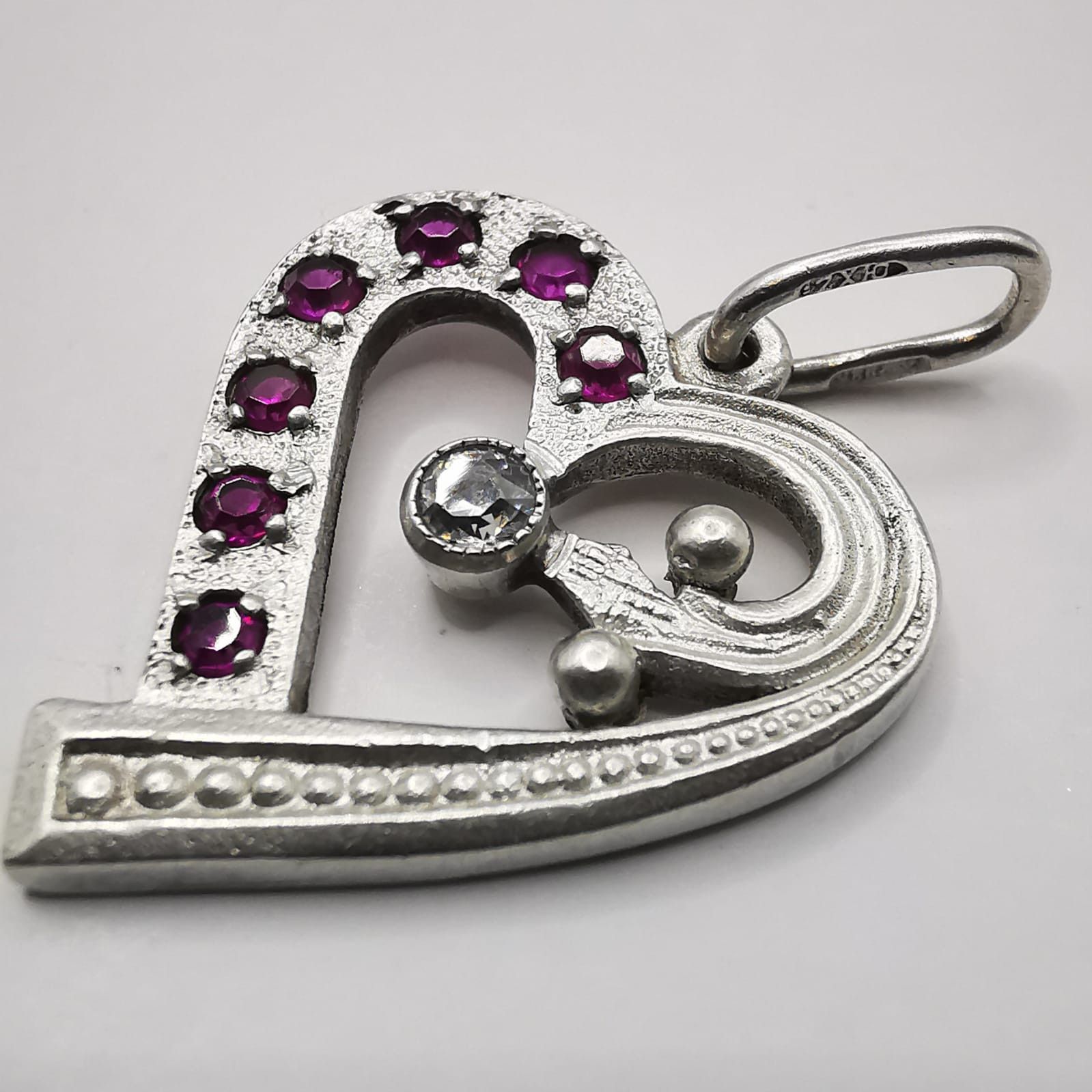 Vintage Vintage Elegant Pendant 925 silver Cetrin Ruby 3.06 g Size ONE SIZE - 2 Thumbnail