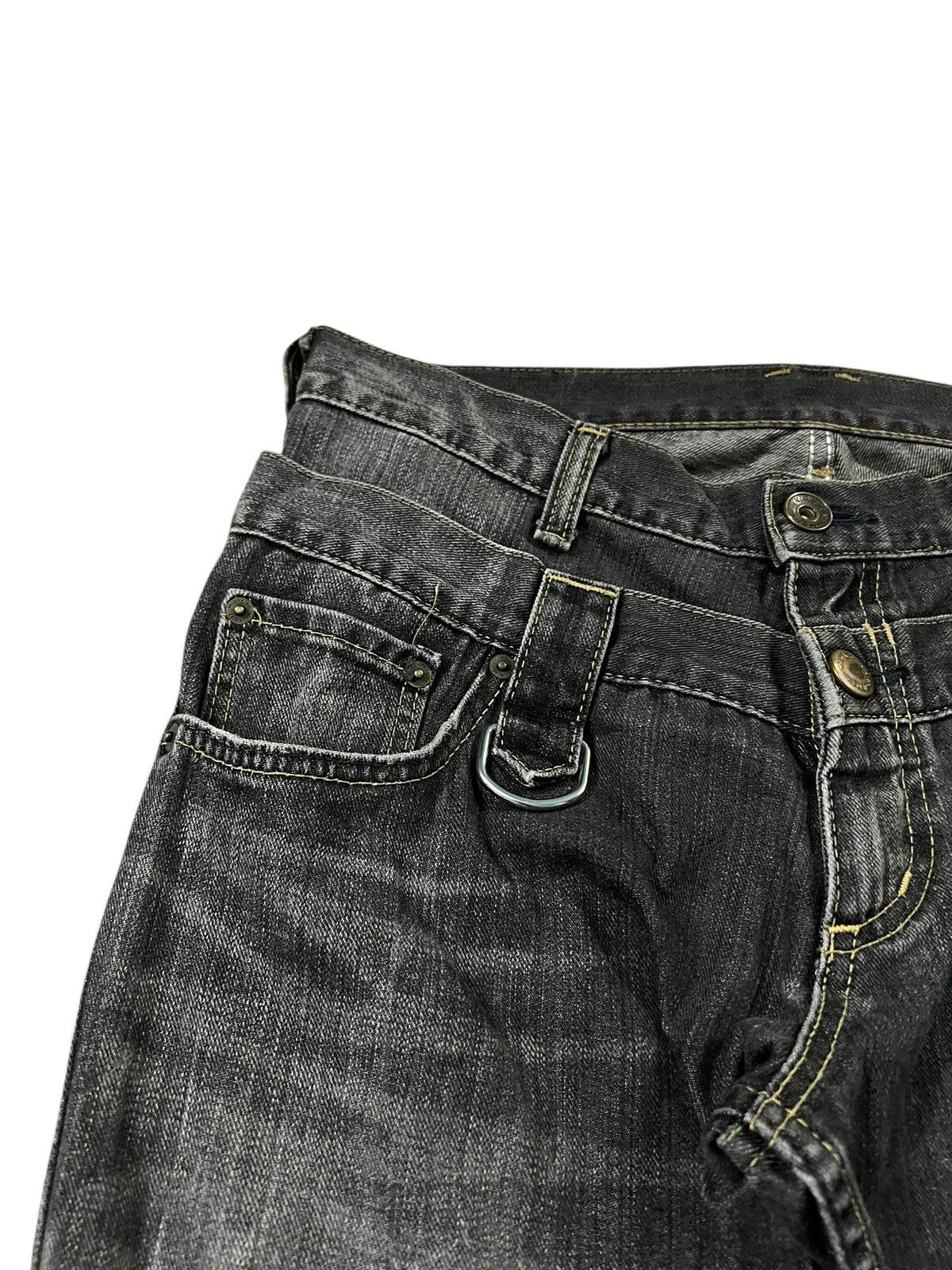 If Six Was Nine × Le Grande Bleu (L.G.B.) × Wrangler 💥Double Waist 💥Vintage Wrangler Faded Flare Jeans Rare Size US 31 - 5 Thumbnail