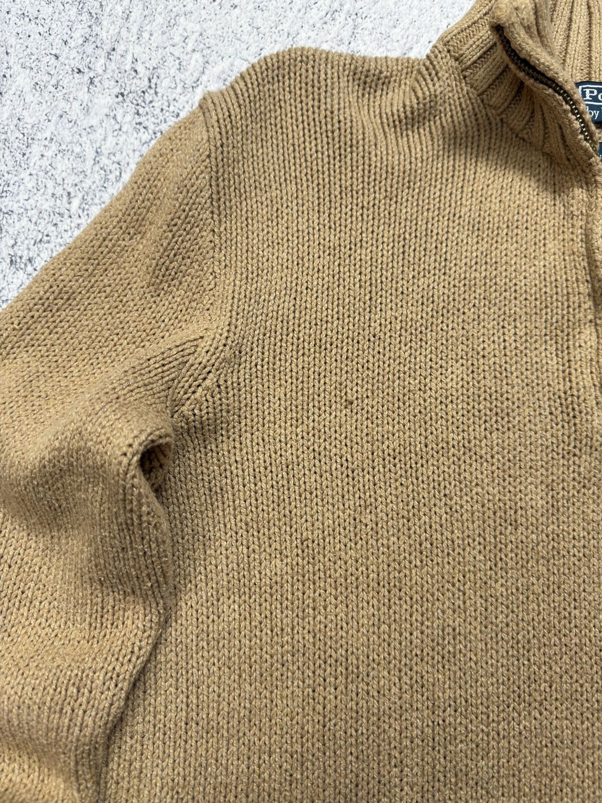Polo Ralph Lauren Vintage Polo Ralph Lauren 1/4 Zip Cotton Knit Sweater Beige Size US M / EU 48-50 / 2 - 5 Thumbnail