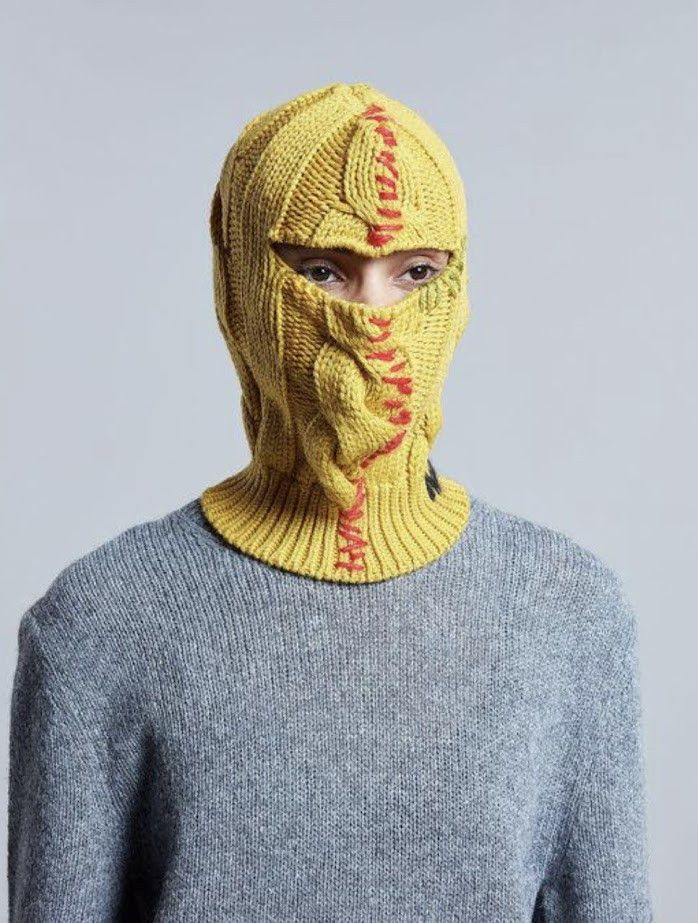 image of Marni O1W1Db10524 Size: Os / Wool Virgin Balaclava In Yellow, Women's