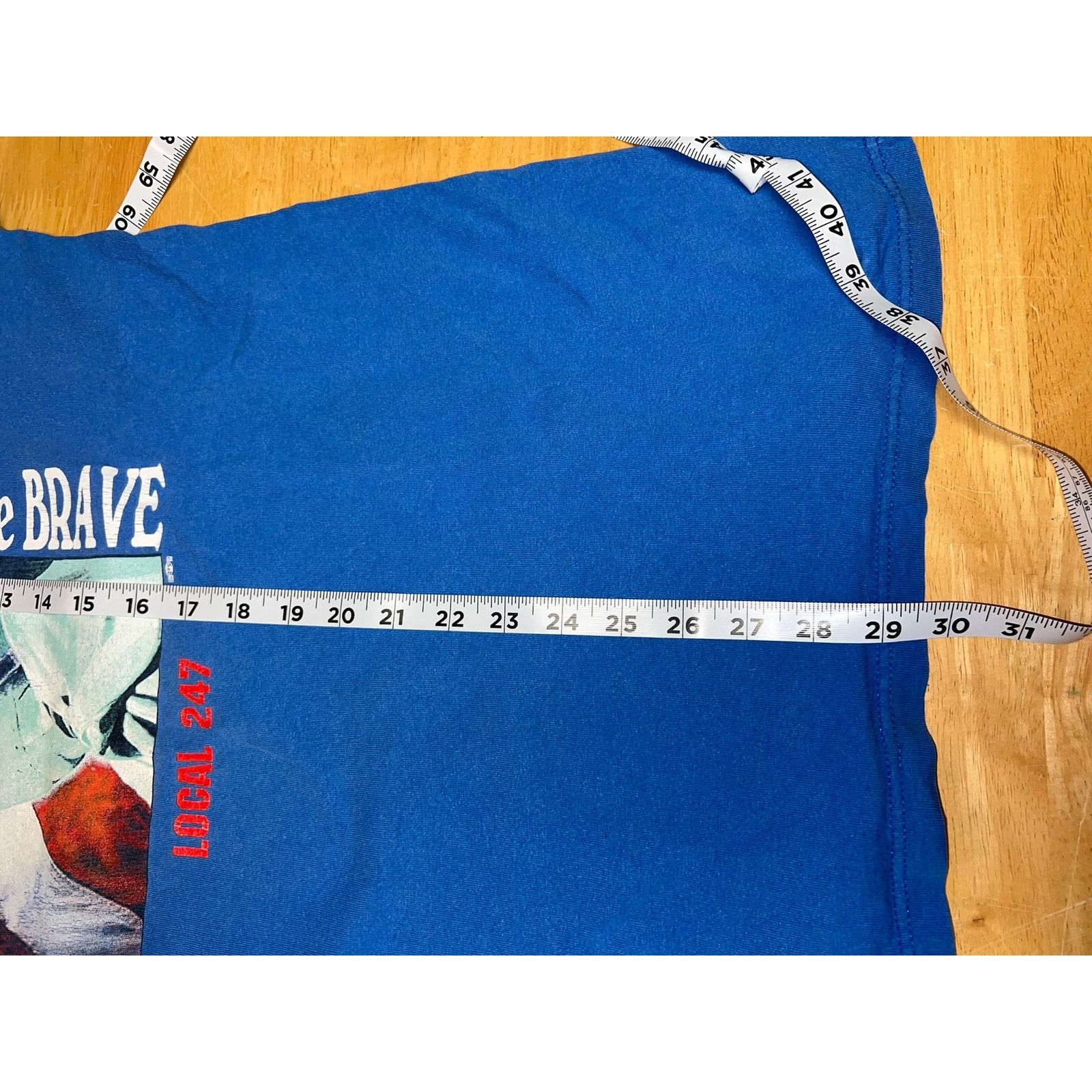 Vintage Vinage Union Line Shirt Lady Liberty Local 247 Blue Tee L Size US L / EU 52-54 / 3 - 9 Thumbnail