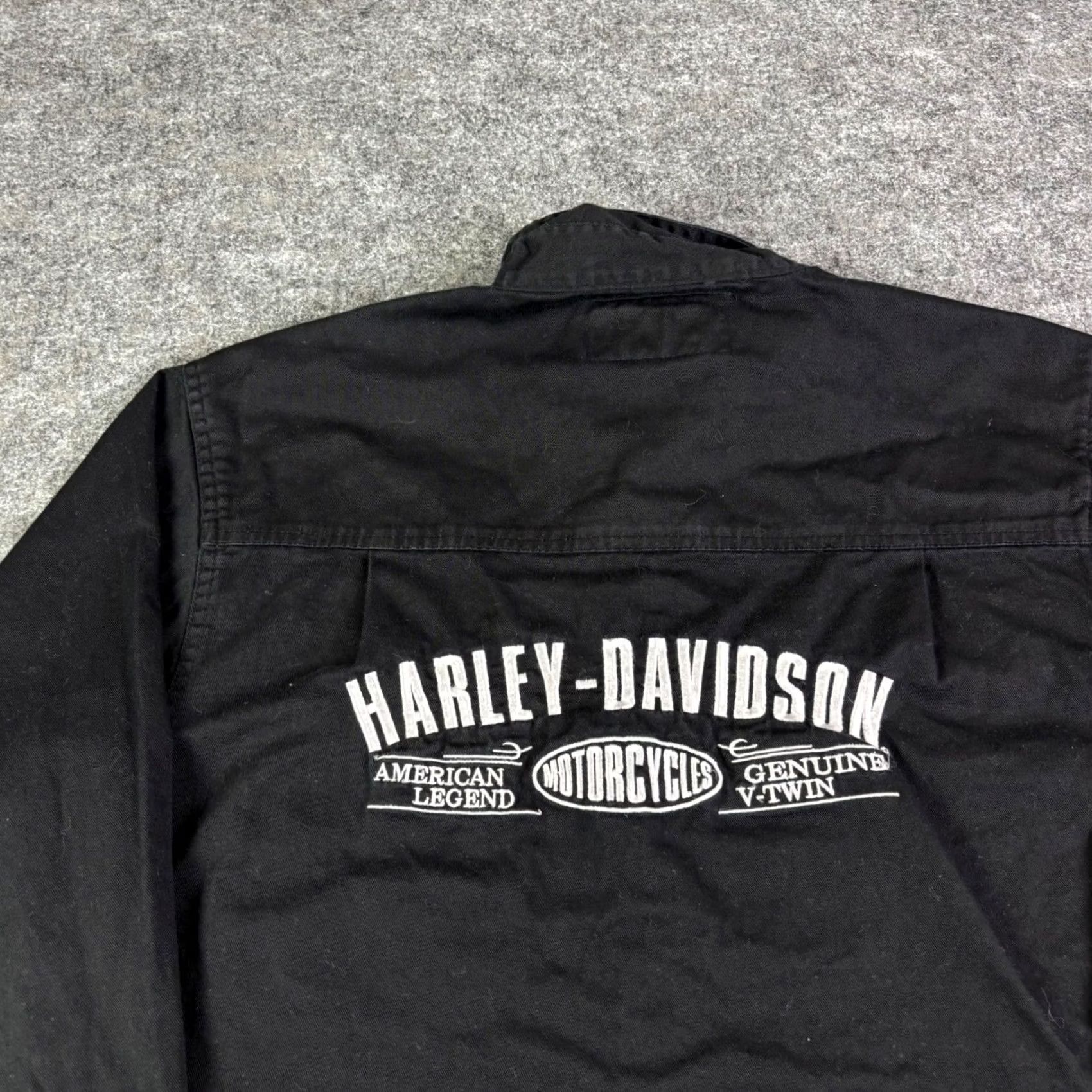 Harley Davidson Harley-Davidson Mens Black Cotton Embroidered Vehicle Operations Shirt Size US S / EU 44-46 / 1 - 8 Thumbnail