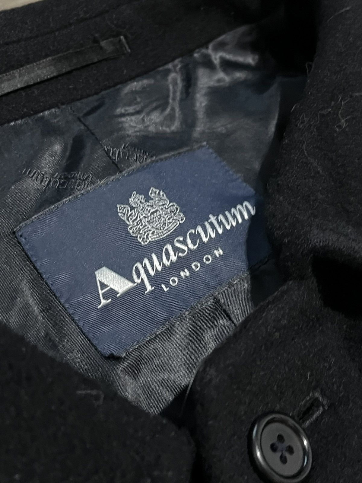 Aquascutum Coat Aquascutum cashmere black Size US L / EU 52-54 / 3 - 3 Thumbnail