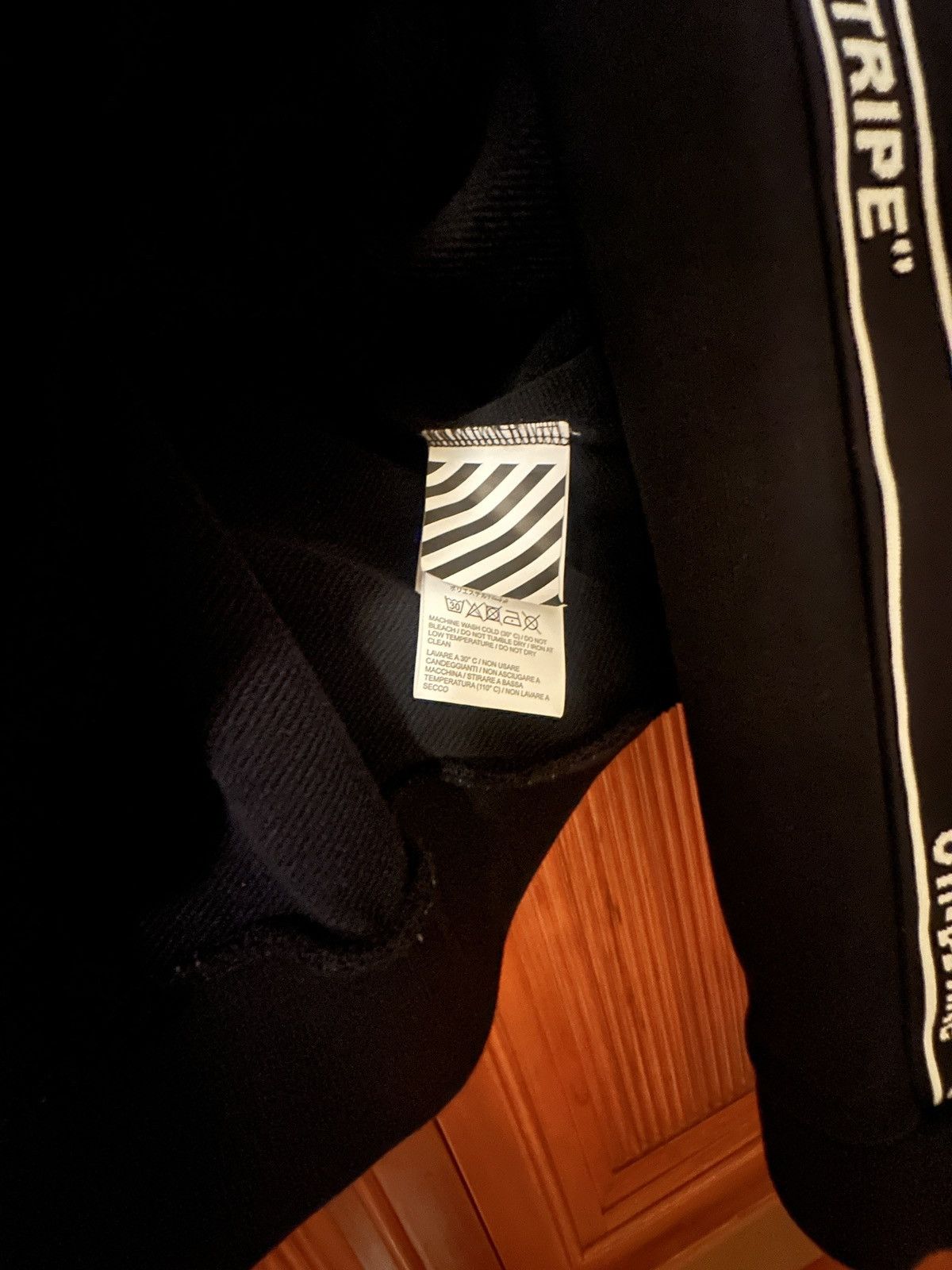 Off-White OFF-WHITE Side Stripe Tape Logo Hoodie Sweatshirt Size US M / EU 48-50 / 2 - 8 Thumbnail
