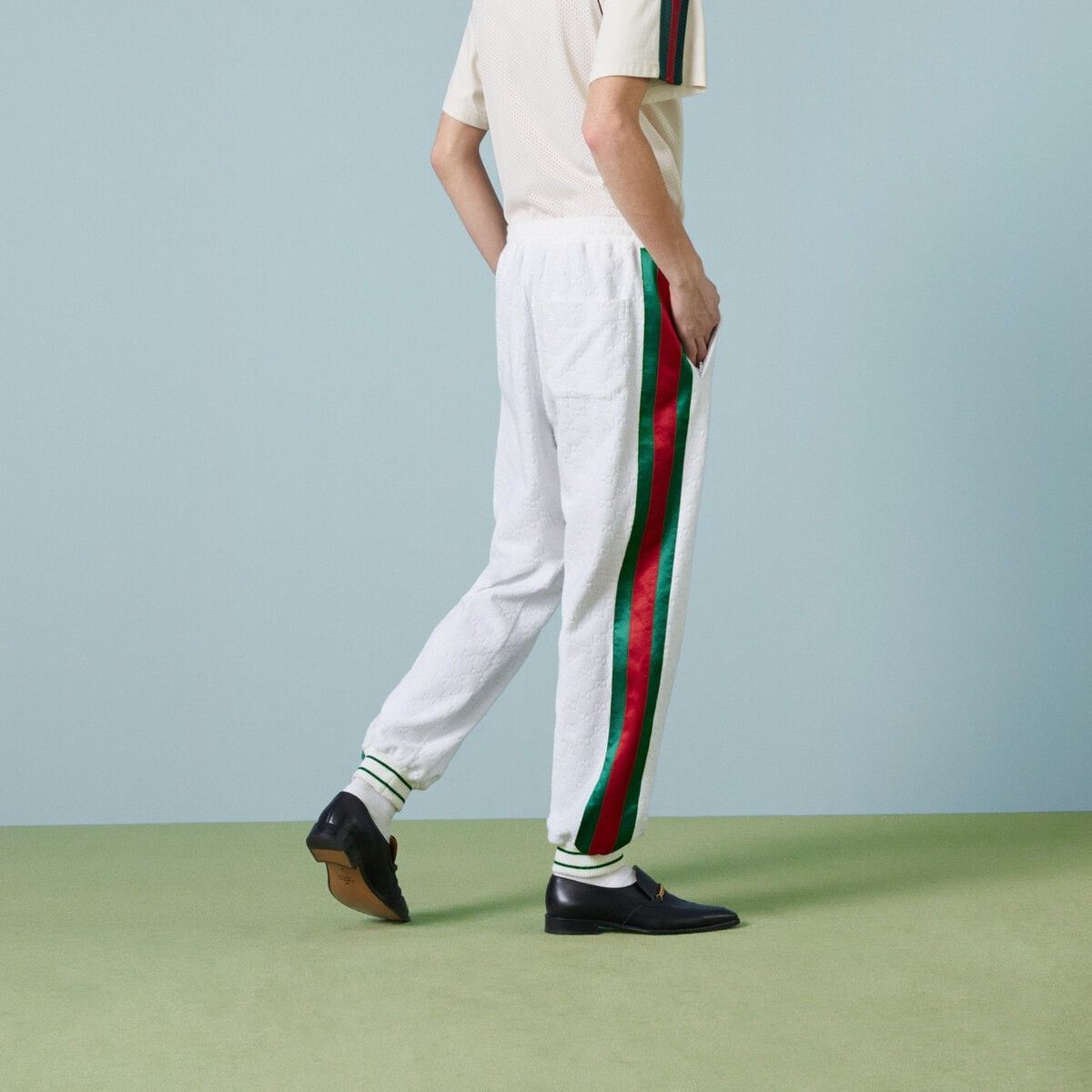 Gucci o1s1wg111025 GG Cotton Terry Cloth Jogging Pants Multicolor Size US 36 / EU 52 - 6 Thumbnail