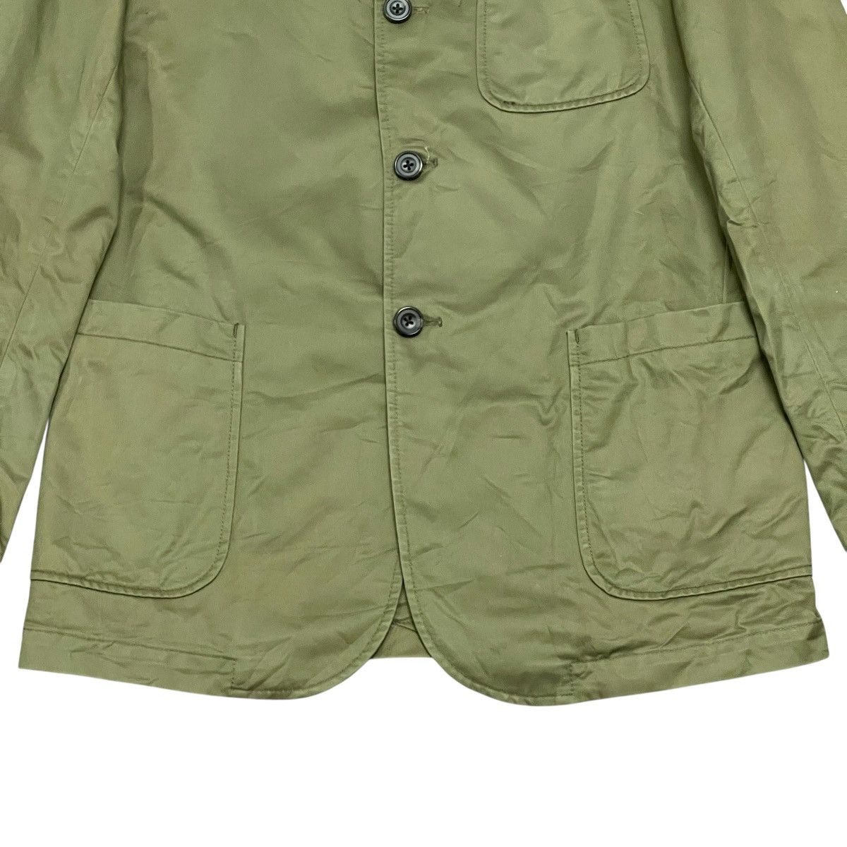 Beams Plus Vintage Beams Plus Single Breasted Olive Green Blazer Jacket Size US M / EU 48-50 / 2 - 7 Thumbnail