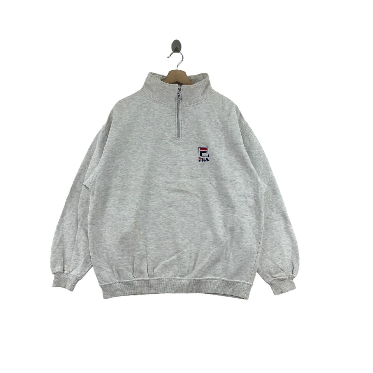 Fila Vintage FILA ITALIA HALF ZIPPER Baggy Sweatshirt Sweater Size L / US 10 / IT 46 - 1 Thumbnail