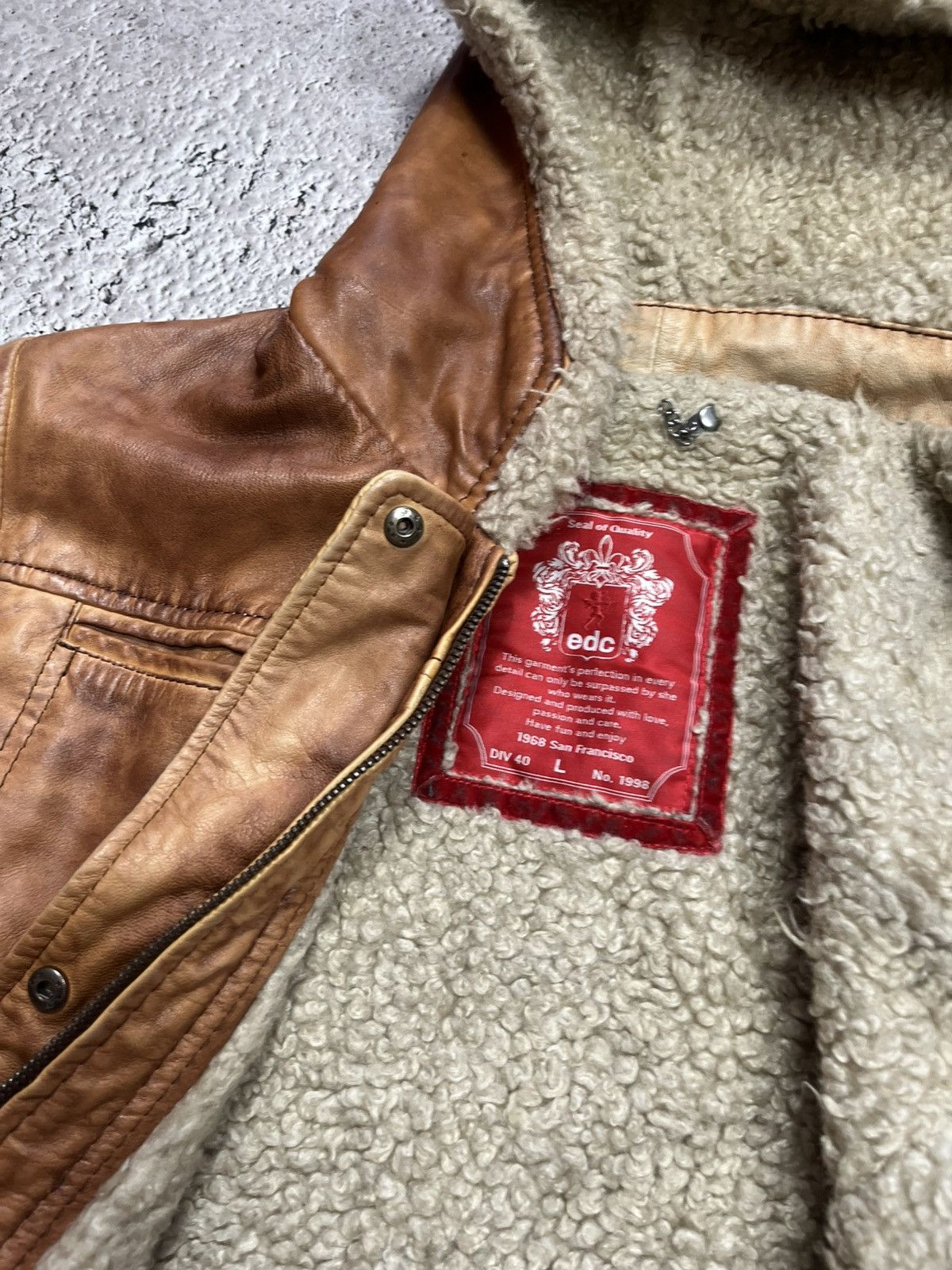 Other Avant Garde Faux Shearling Leather Jacket Womens L Size L / US 10 / IT 46 - 11 Thumbnail