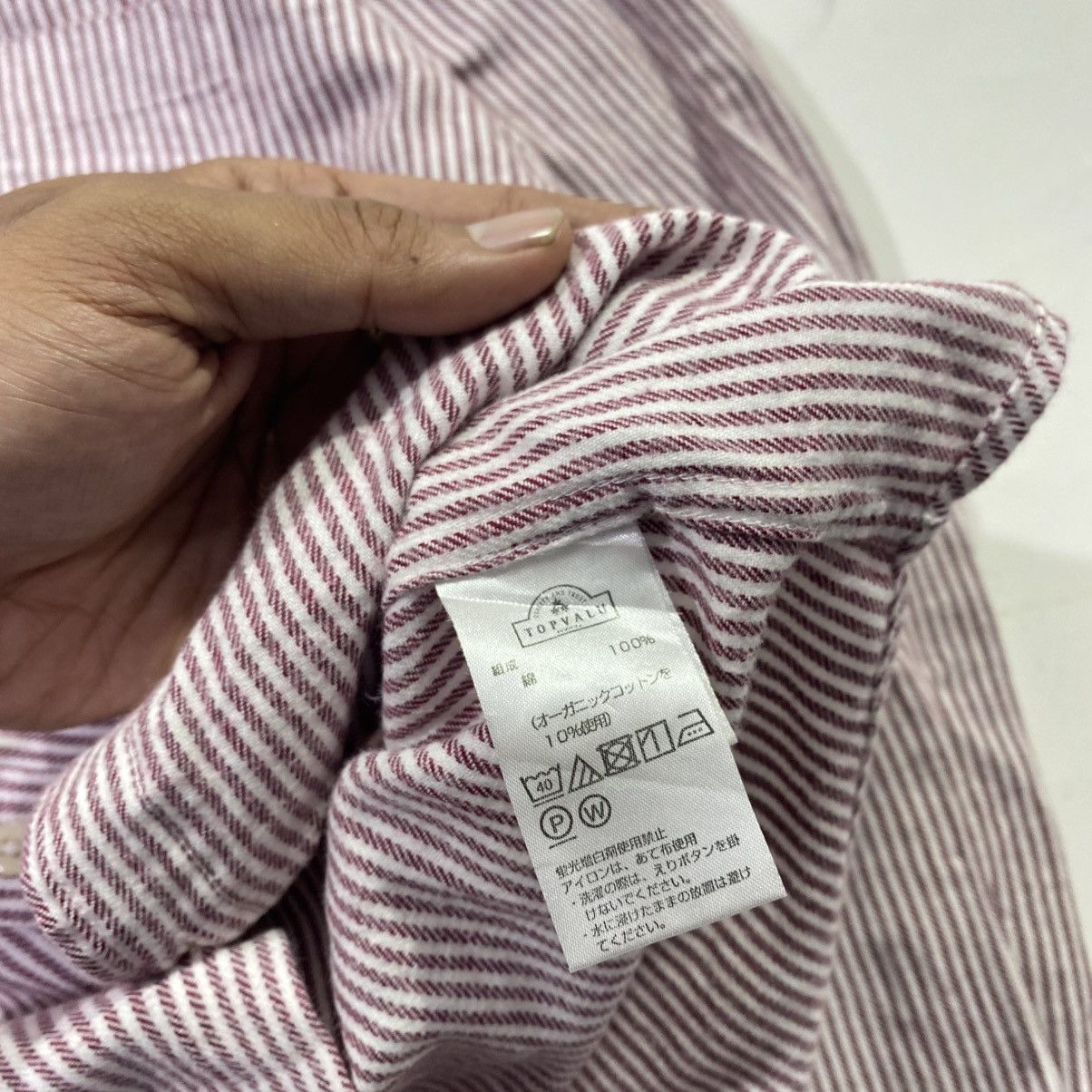 Japanese Brand Topvalu Striped Flannel Shirt Size US L / EU 52-54 / 3 - 4 Thumbnail