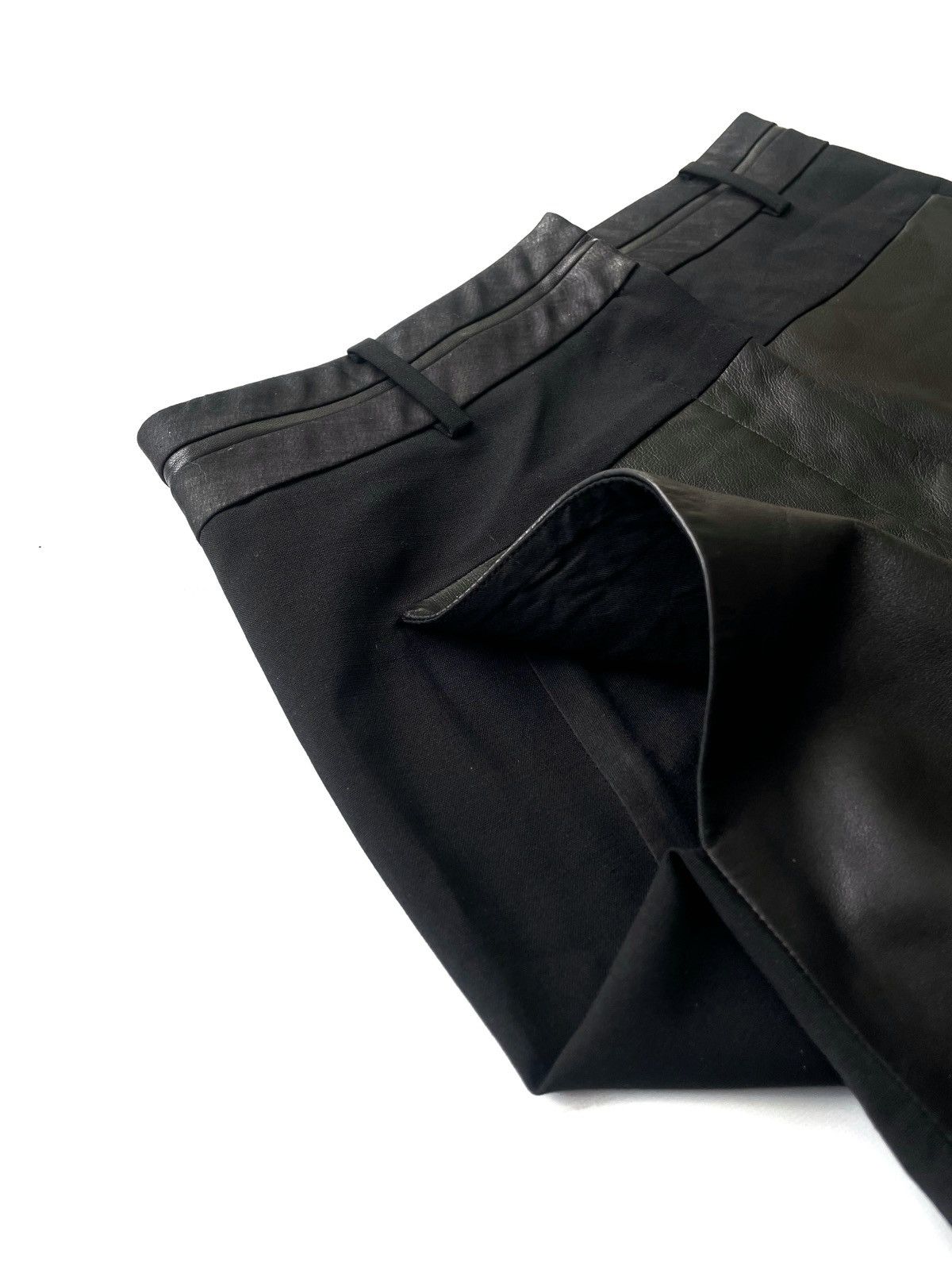 Alexander Wang Alexander Wang Black Midi Skirt Wool & Leather Size 6/M-L Size 30" / US 8 / IT 44 - 11 Thumbnail