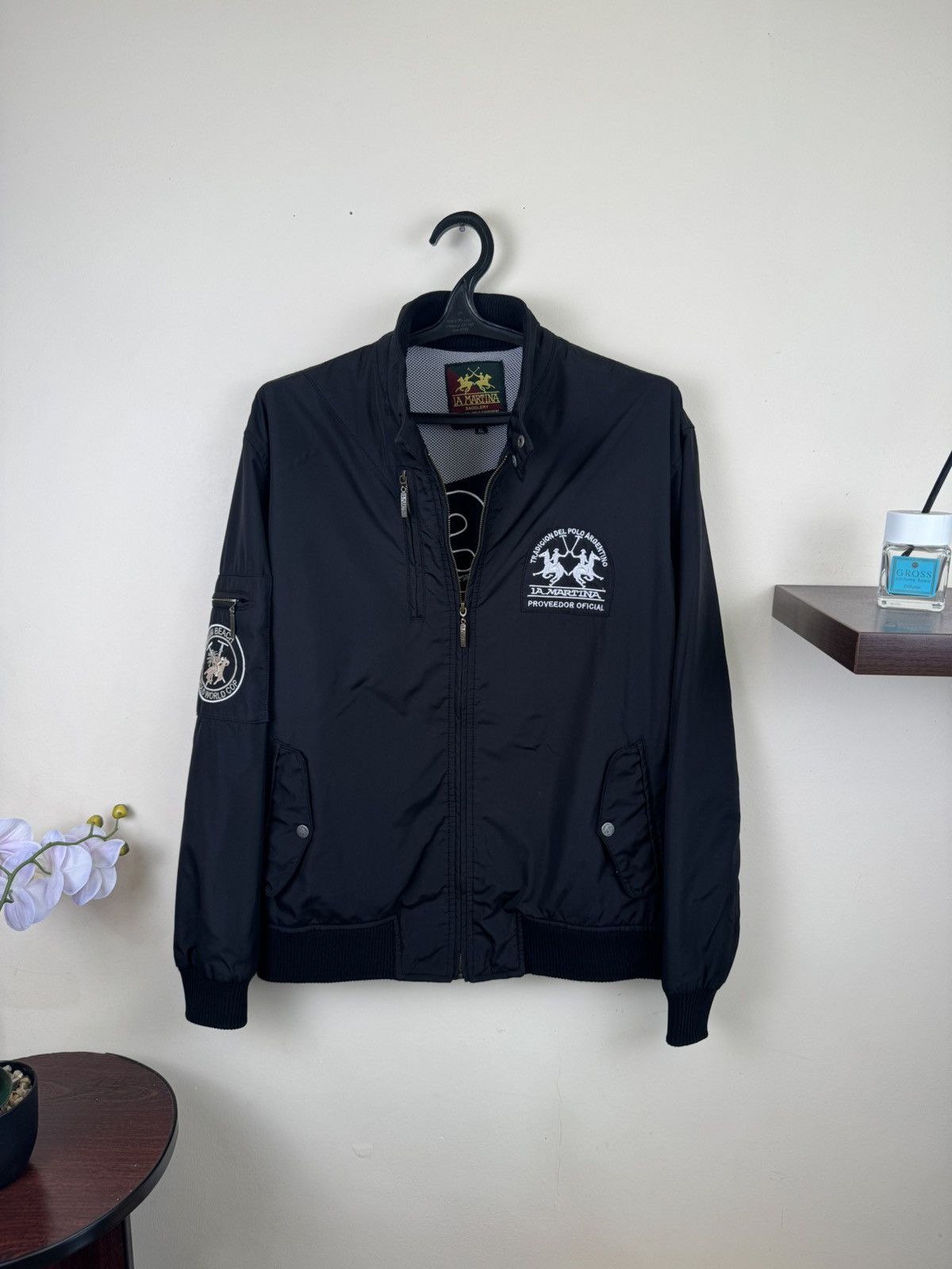 La Martina La Martina Nylon Jacket Bomber XL Black Luxury Zip Casual Size US XL / EU 56 / 4 - 18 Thumbnail