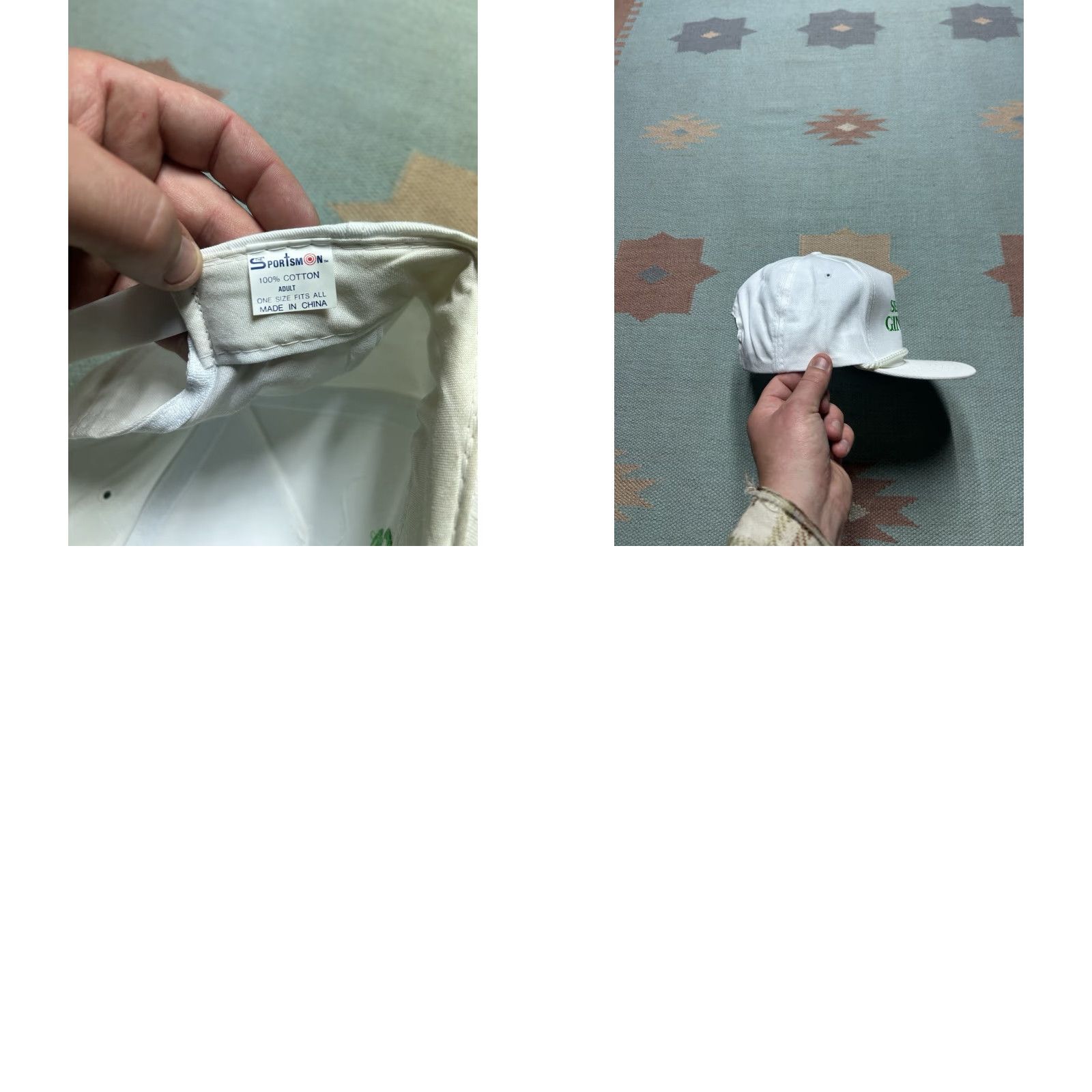 Vintage VINTAGE SnapBack Hat Cap Seagram’s Gin & Juice Embroidered Hip Hop White Mens Adjustable Cap Size ONE SIZE - 8 Thumbnail
