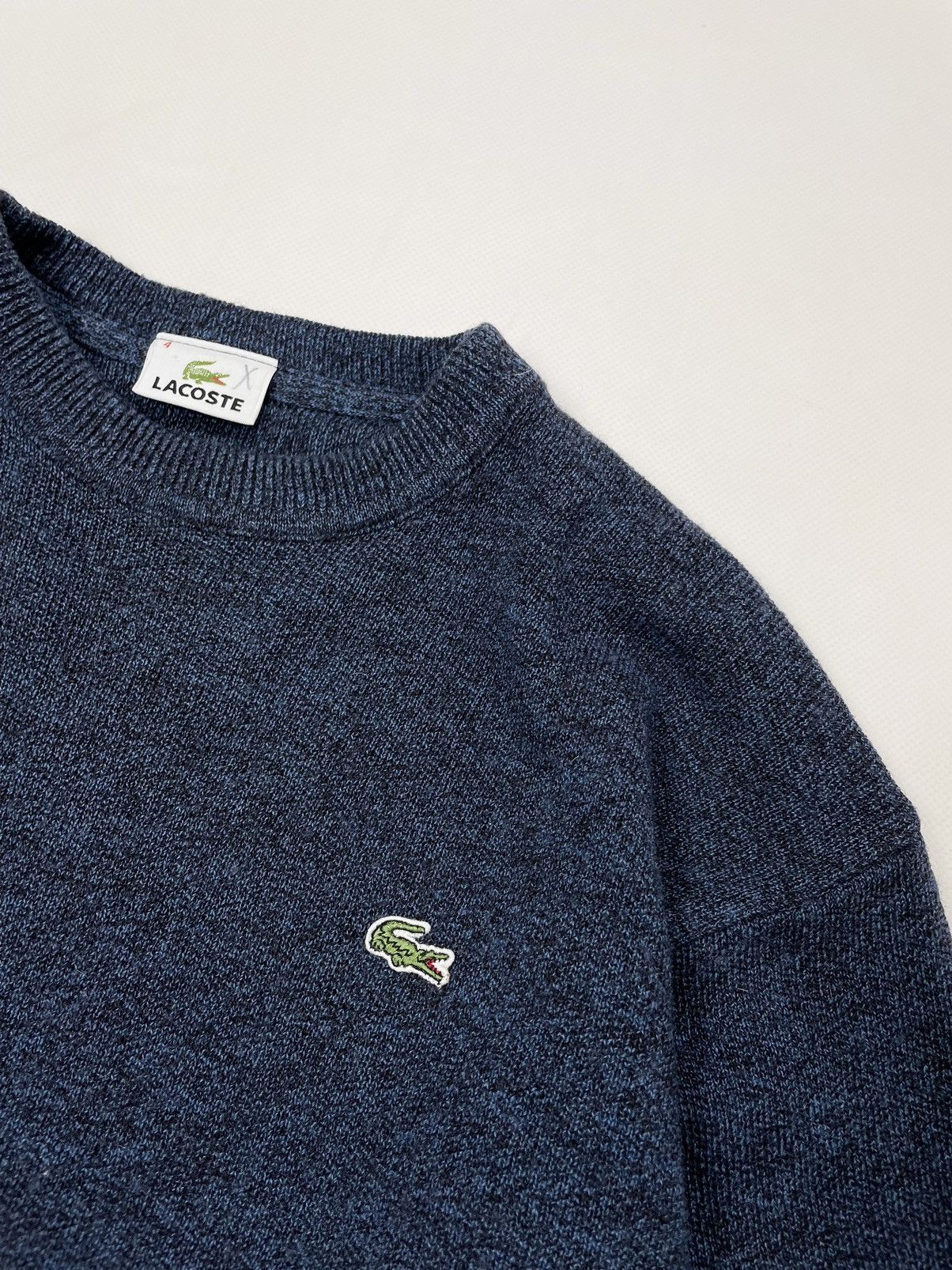 Lacoste Lacoste 🐊 Vintage blue knitted wool sweater Size US S / EU 44-46 / 1 - 4 Thumbnail