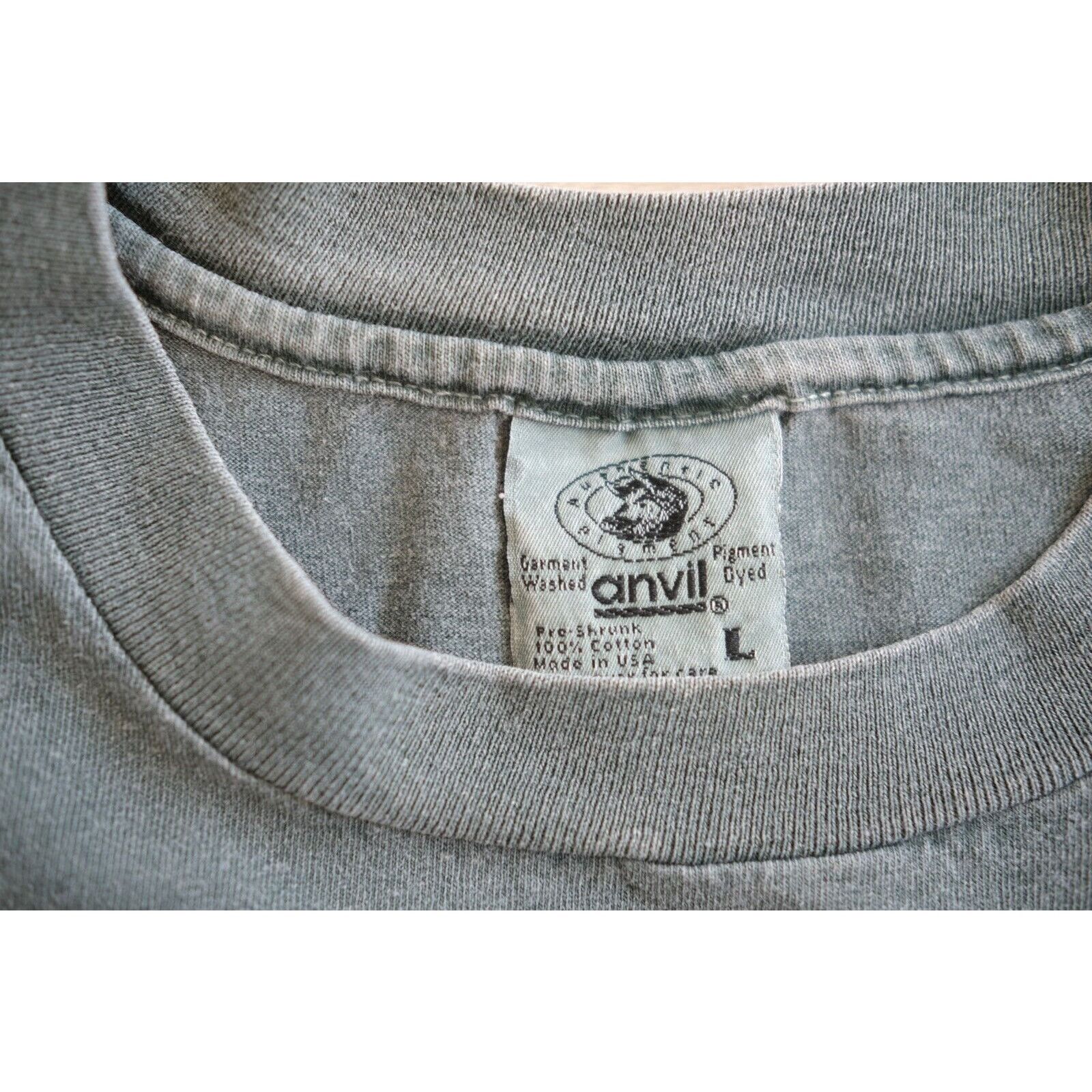 Anvil Vintage 90s Anvil Turtle Yin Yang Leaves Tribal Large Gray Size US L / EU 52-54 / 3 - 8 Thumbnail