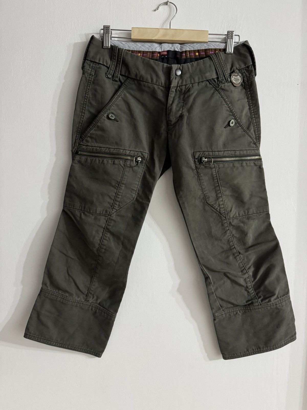 Diesel DIESEL Vintage Y2K Low-Rise Cropped Cargo/Biker Pants Size 26" / US 2 / IT 38 - 11 Thumbnail