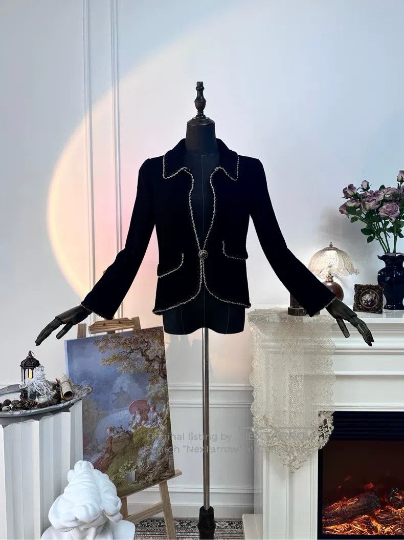 Chanel Edinburgh gold lace waist jacket