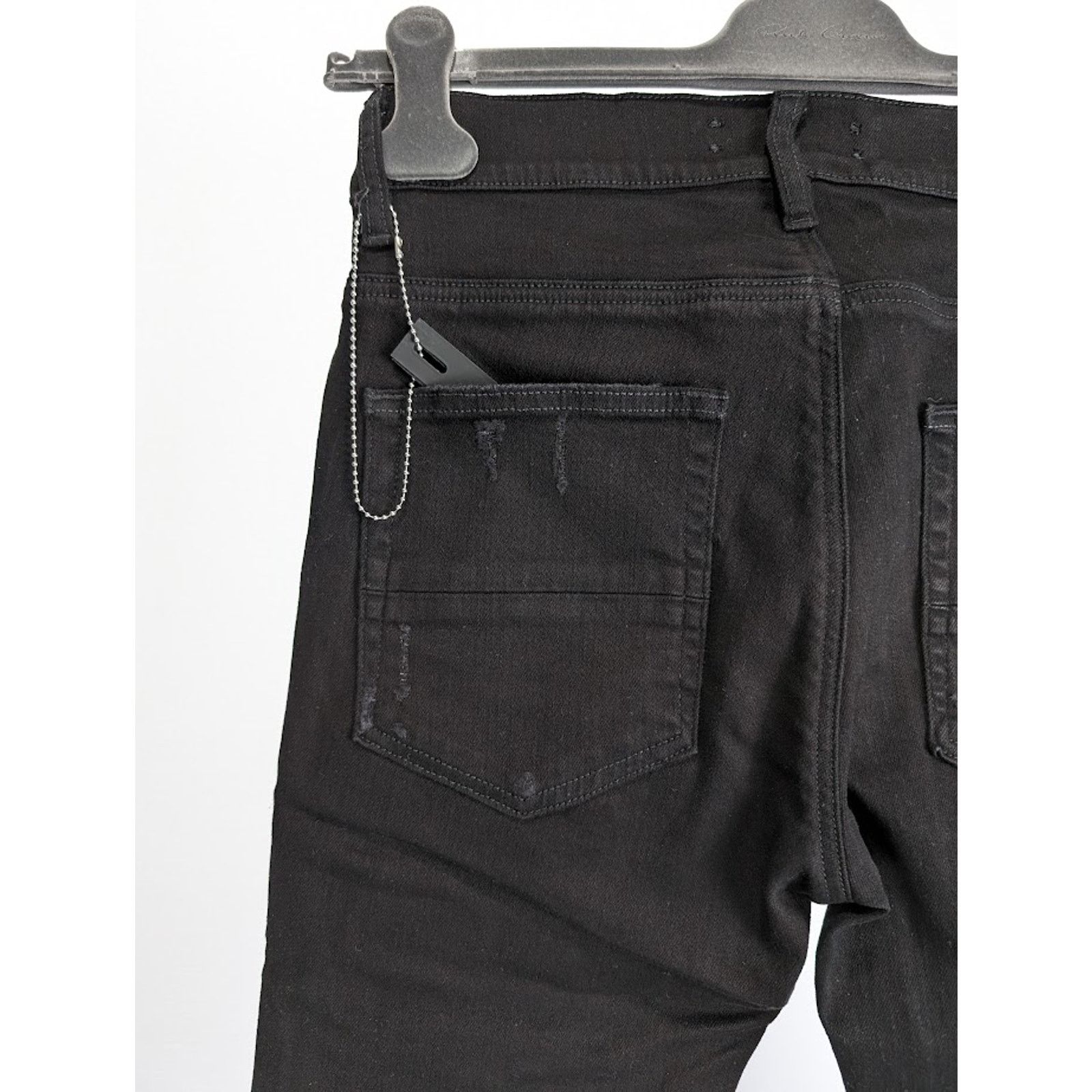 Amiri o1rshd1 Leather Thrasher Jeans in Black Size US 32 / EU 48 - 16 Thumbnail