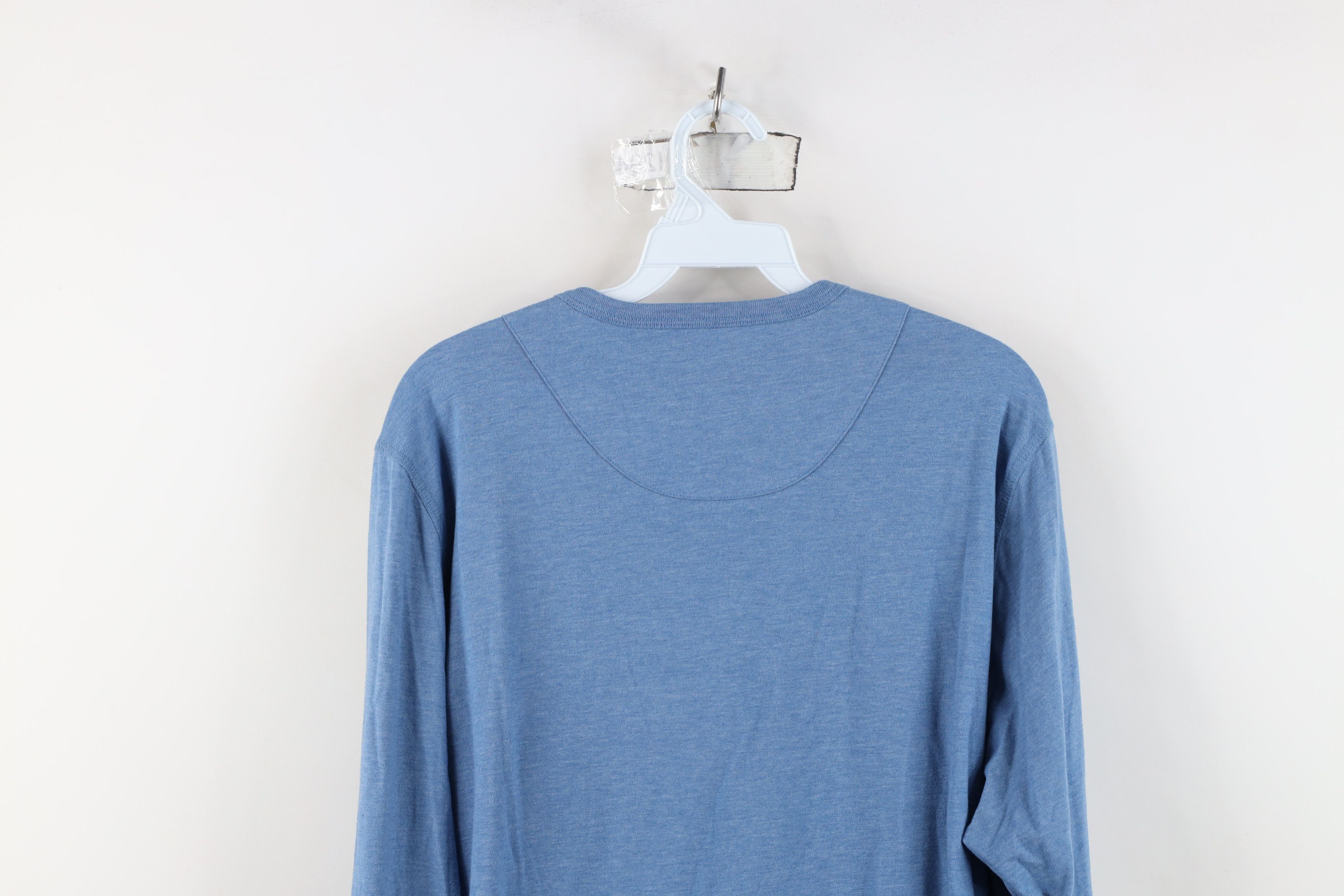 UNTUCKit Untuckit Blank Jersey Knit Long Sleeve T-Shirt Heather Blue Size US L / EU 52-54 / 3 - 11 Thumbnail