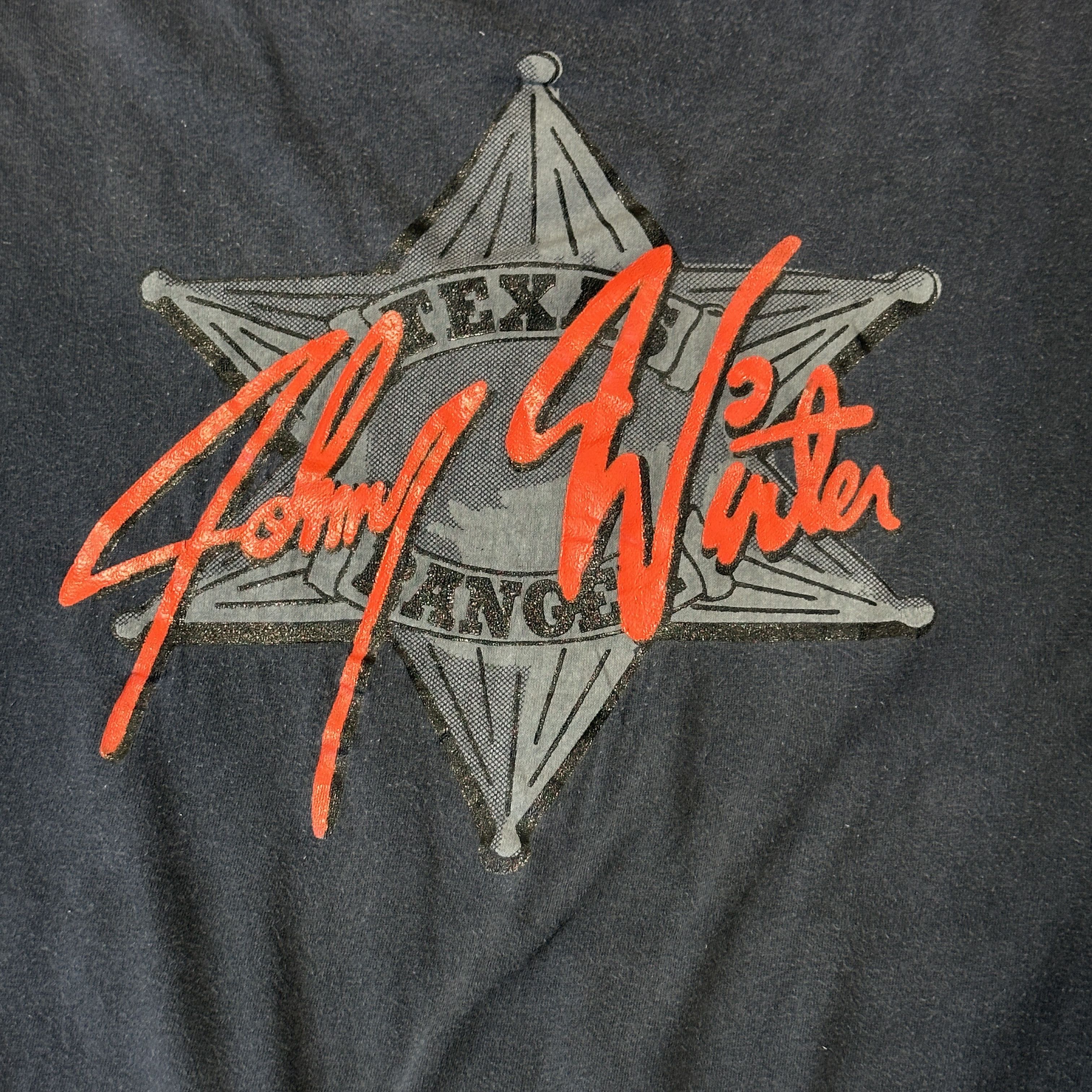 Delta Vintage Johnny Winter Texas Ranger Graphic T-Shirt Size XL Size US XL / EU 56 / 4 - 2 Thumbnail